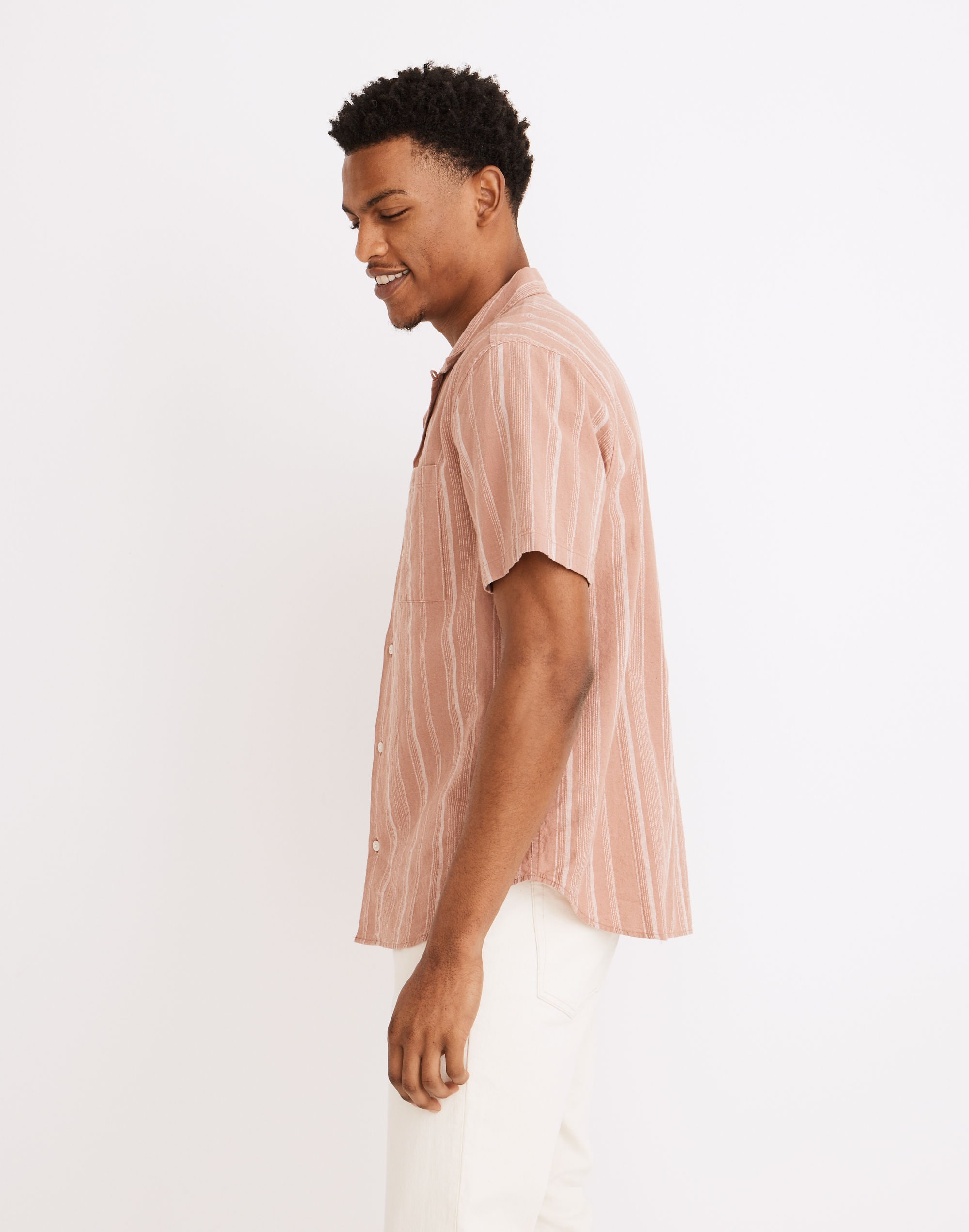 Hemp-Cotton Easy Short-Sleeve Shirt