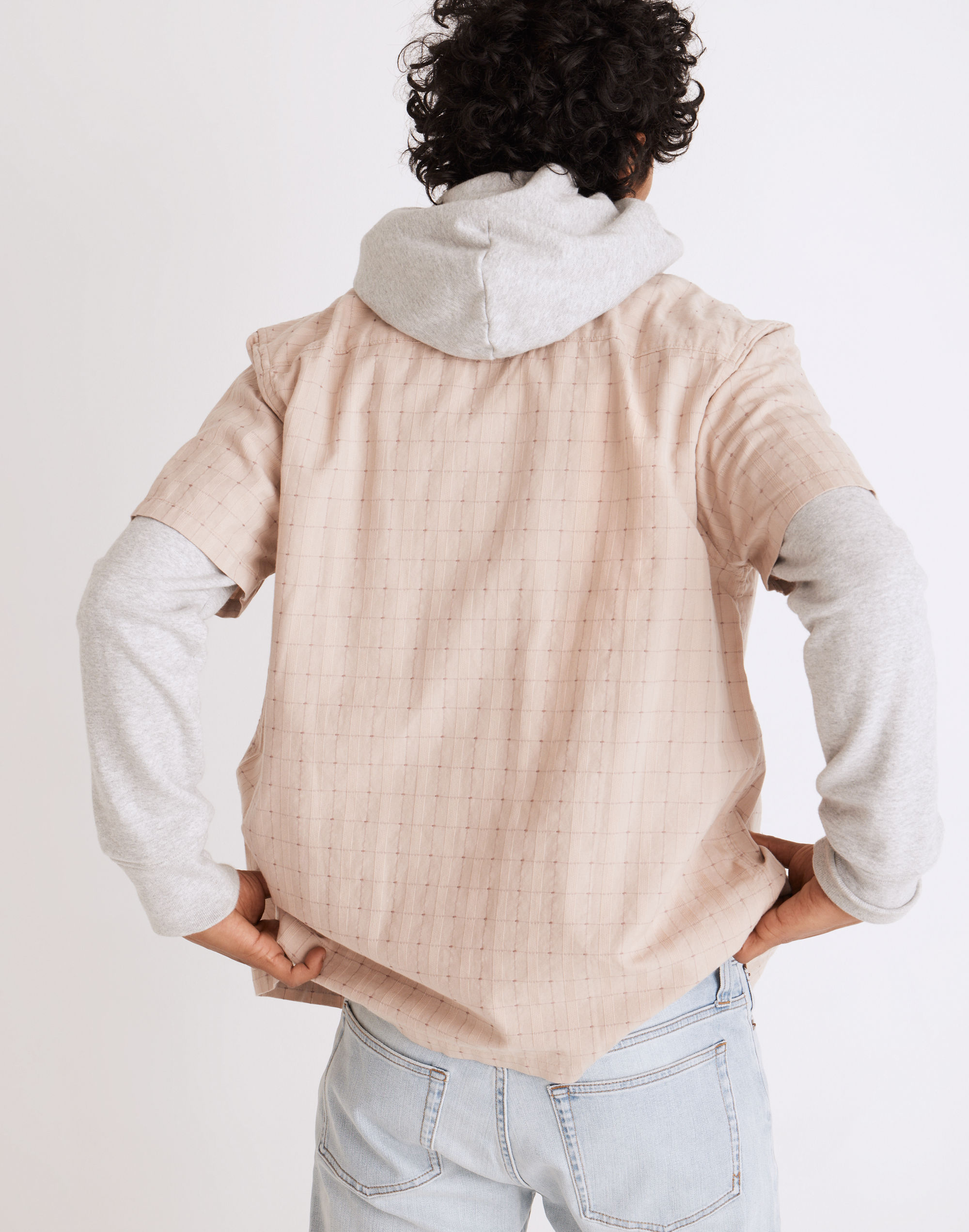 Easy Short-Sleeve Camp Shirt in Stitch Dobby