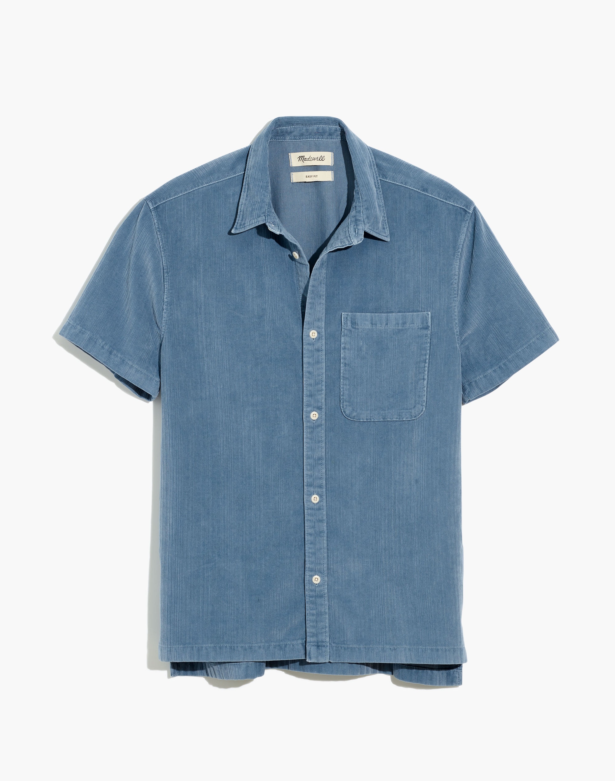 Variegated Corduroy Easy Short-Sleeve Shirt