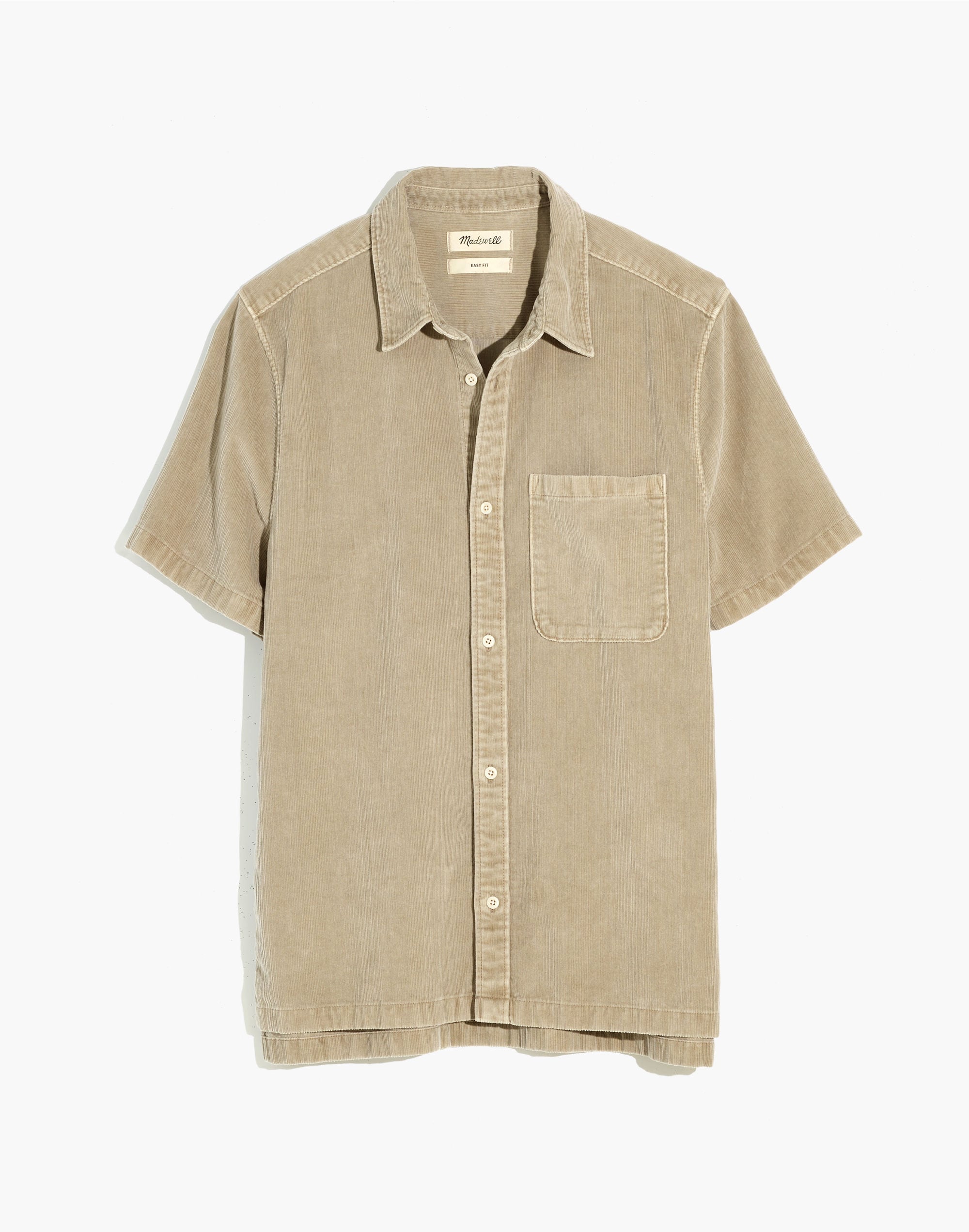 Variegated Corduroy Easy Short-Sleeve Shirt