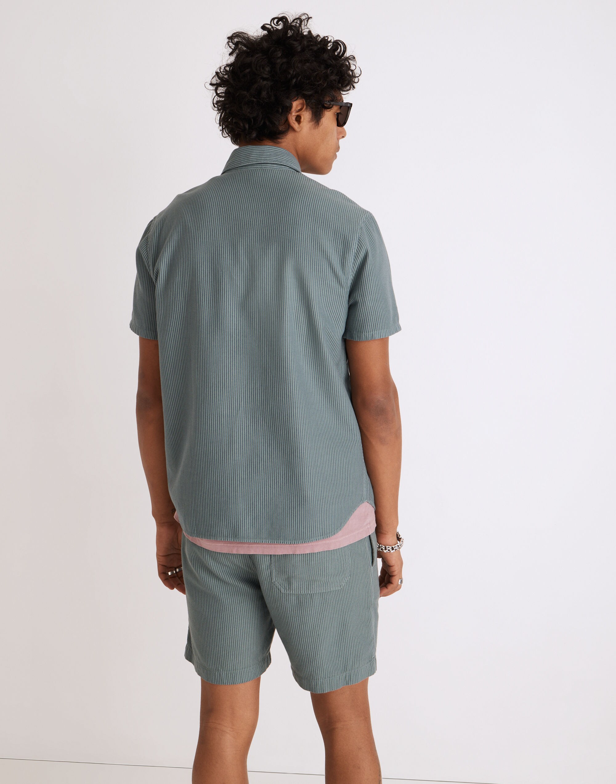 Easy Short-Sleeve Shirt in Stripe in null image 3