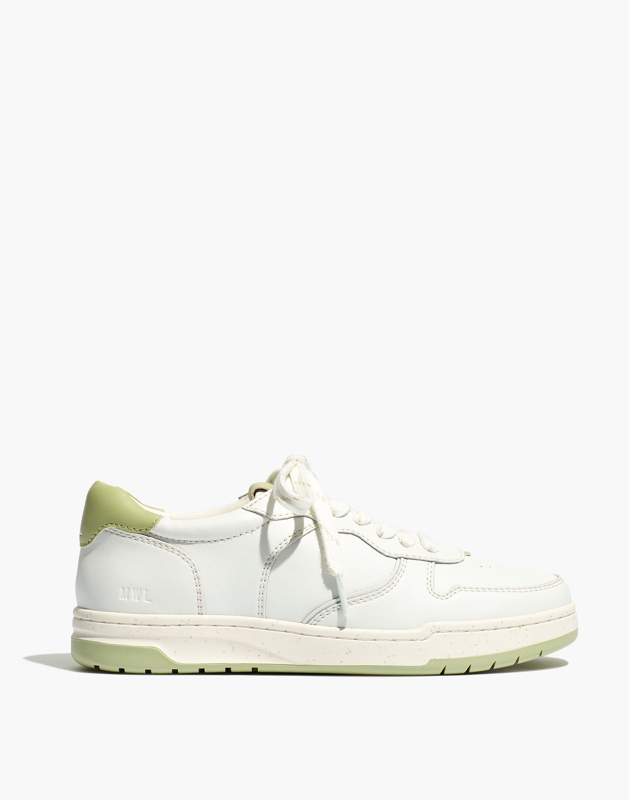 Court Low-Top Sneakers in White and Green