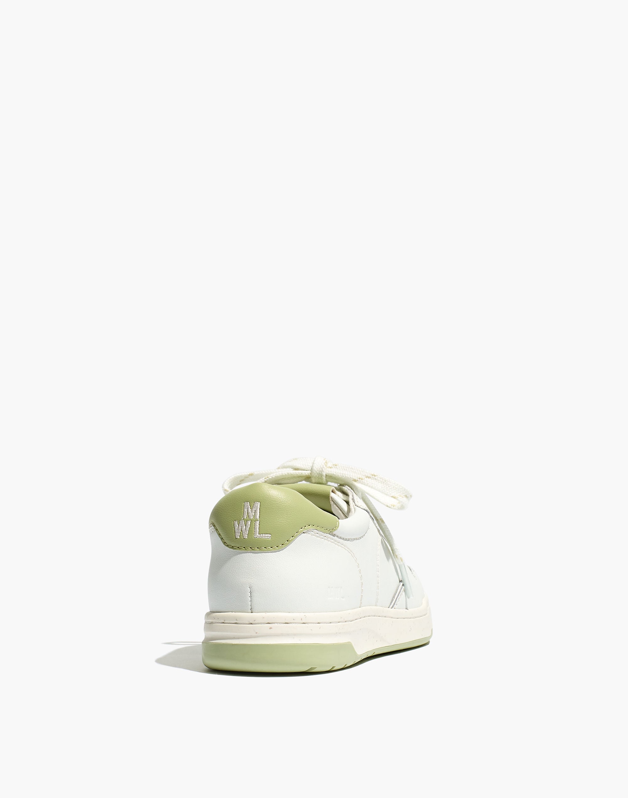 Court Low-Top Sneakers in White and Green