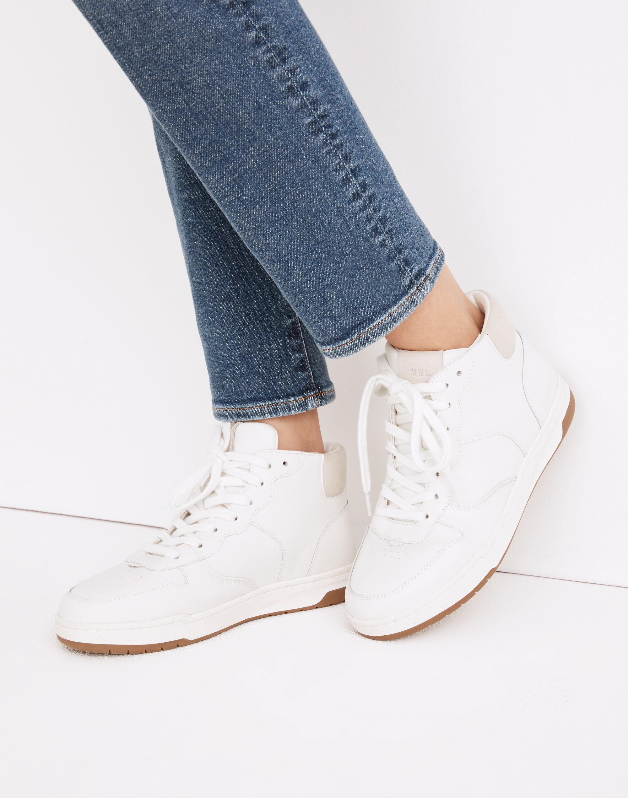Court High-Top Sneakers in Neutral