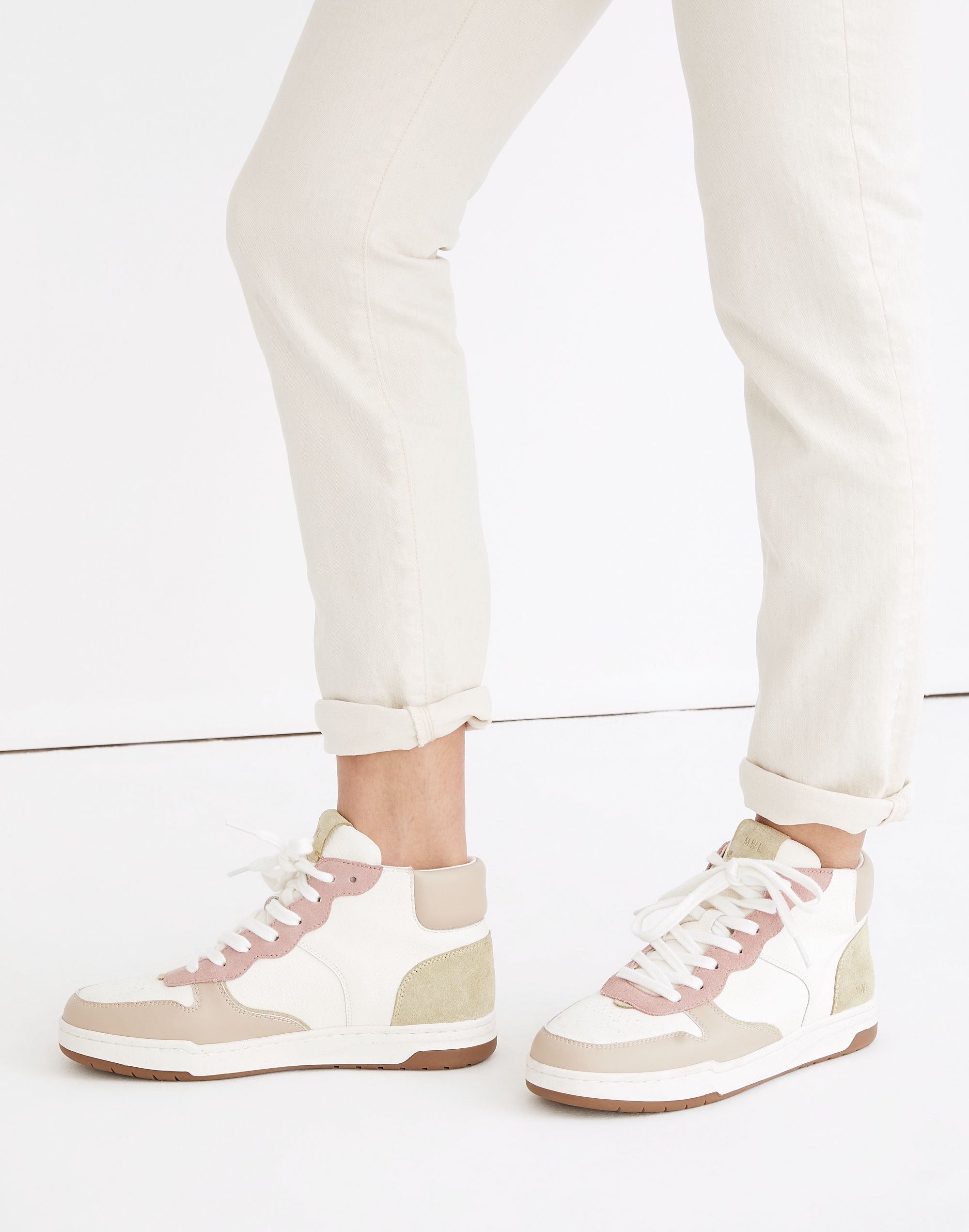 Court High-Top Sneakers in Colorblock
