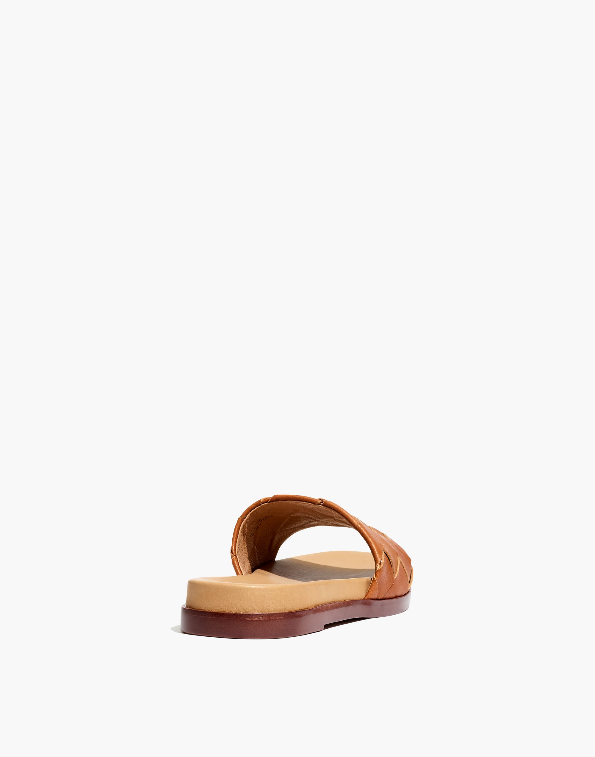 The Louisa Slide Sandal in Woven Leather