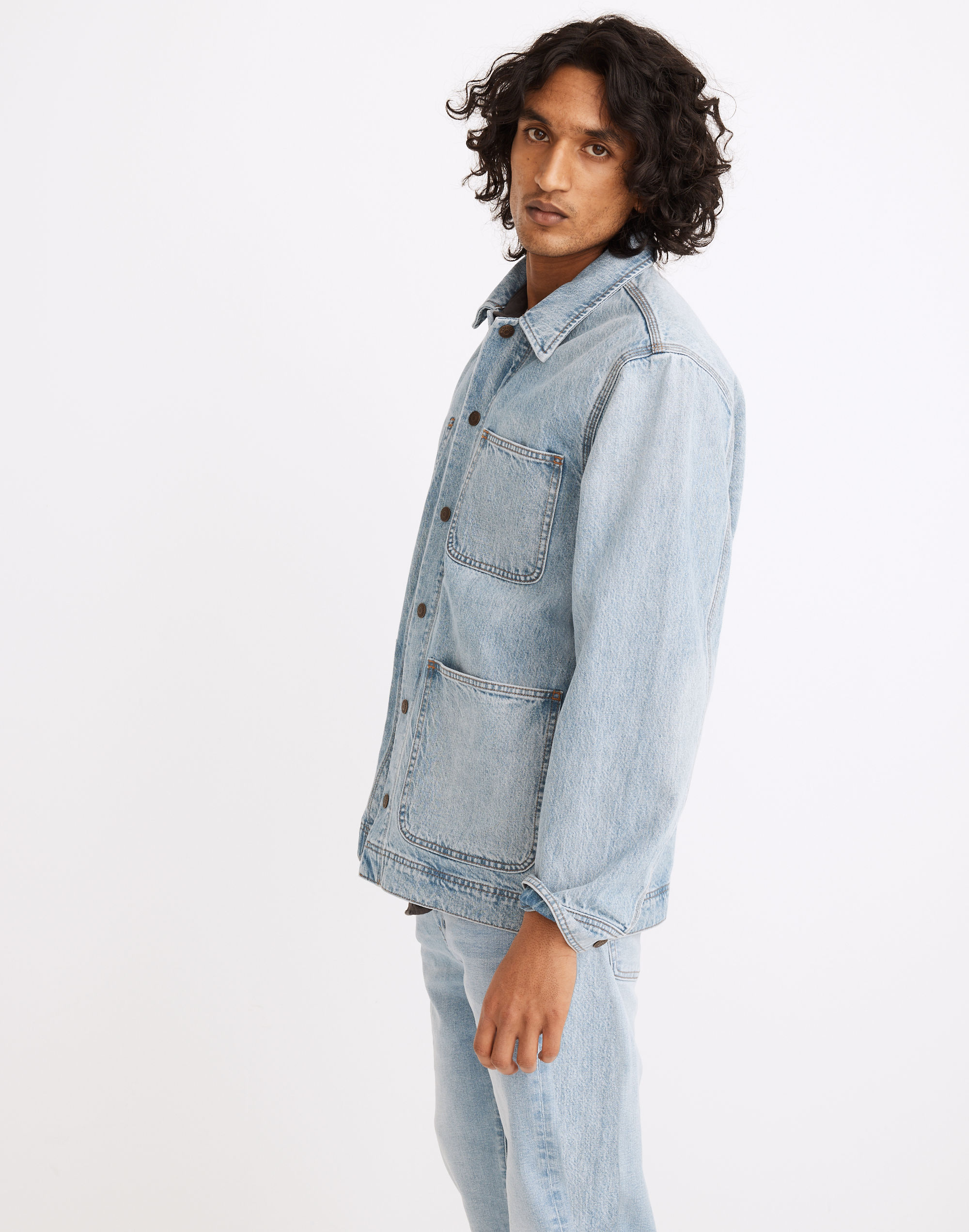 Denim Chore Jacket in Seaford Wash