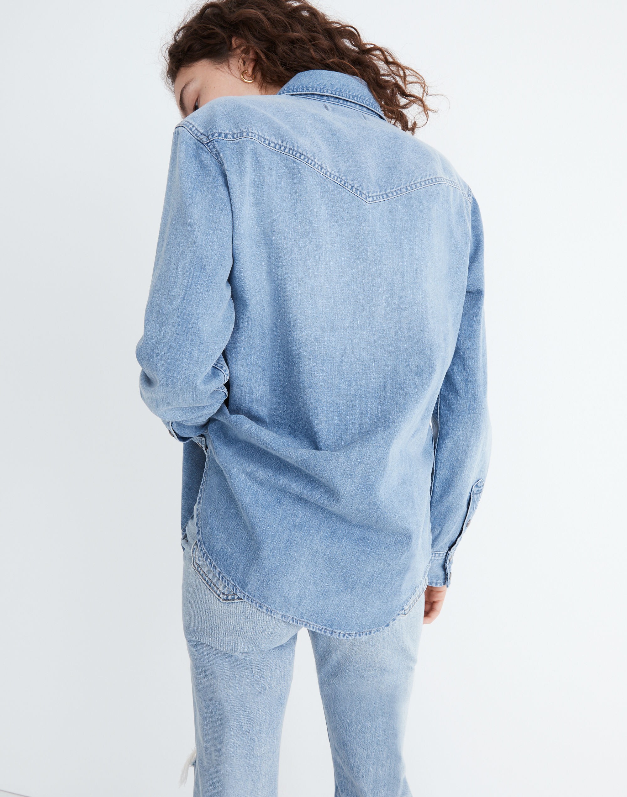 Denim Snap-Button Western Shirt