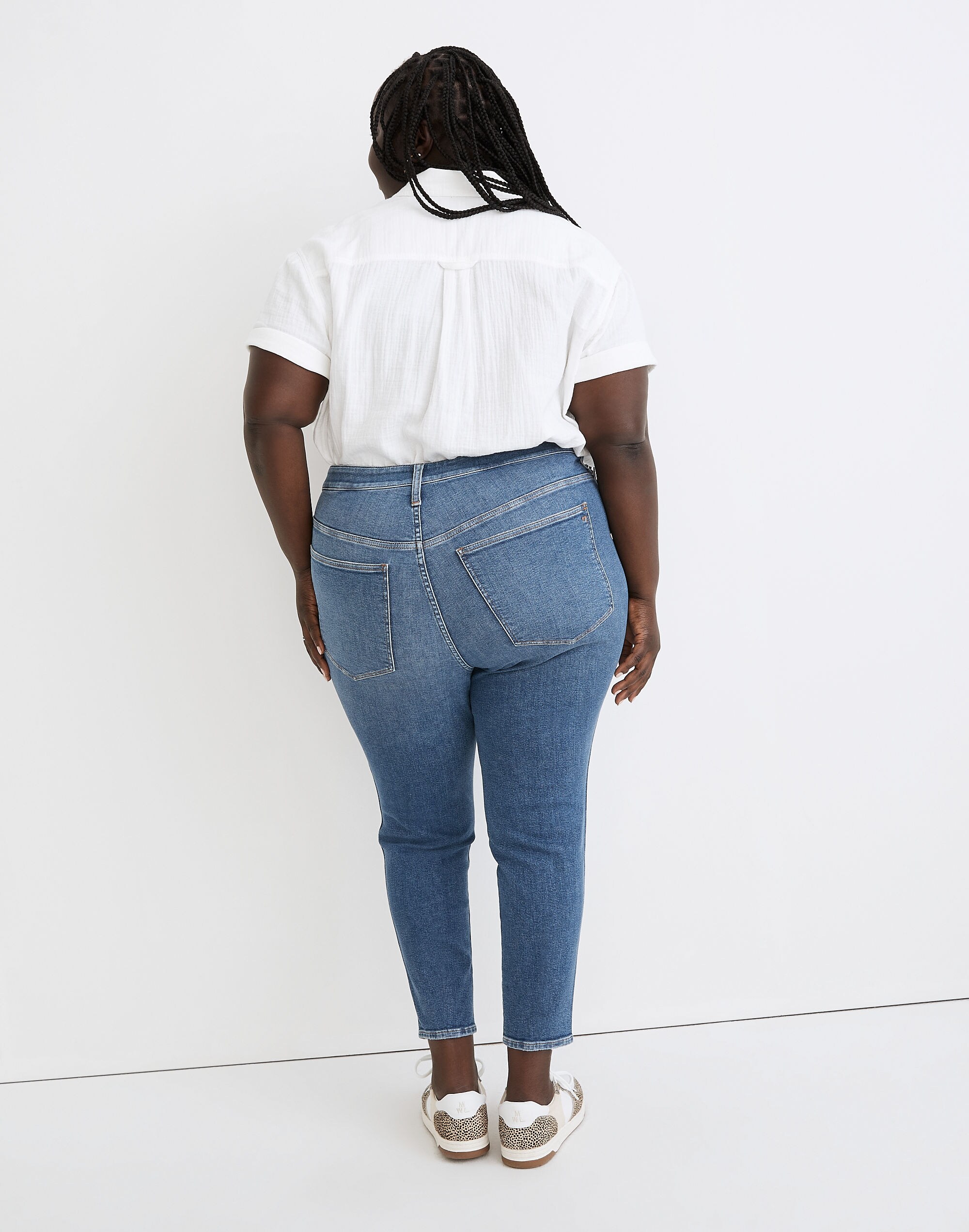 Plus 10" High-Rise Skinny Crop Jeans in Bradfield Wash