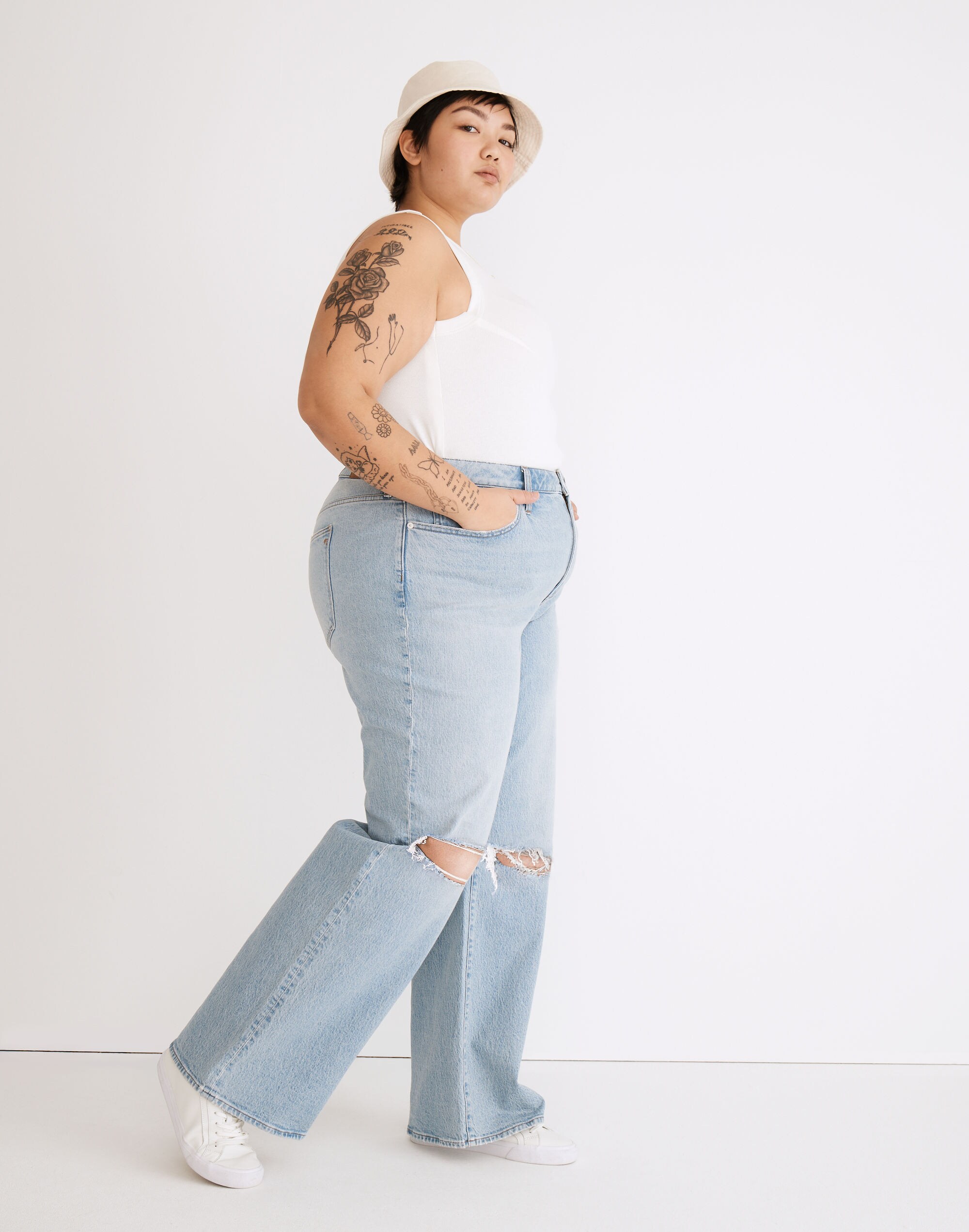 Plus Superwide-Leg Jeans in Blaisdell Wash