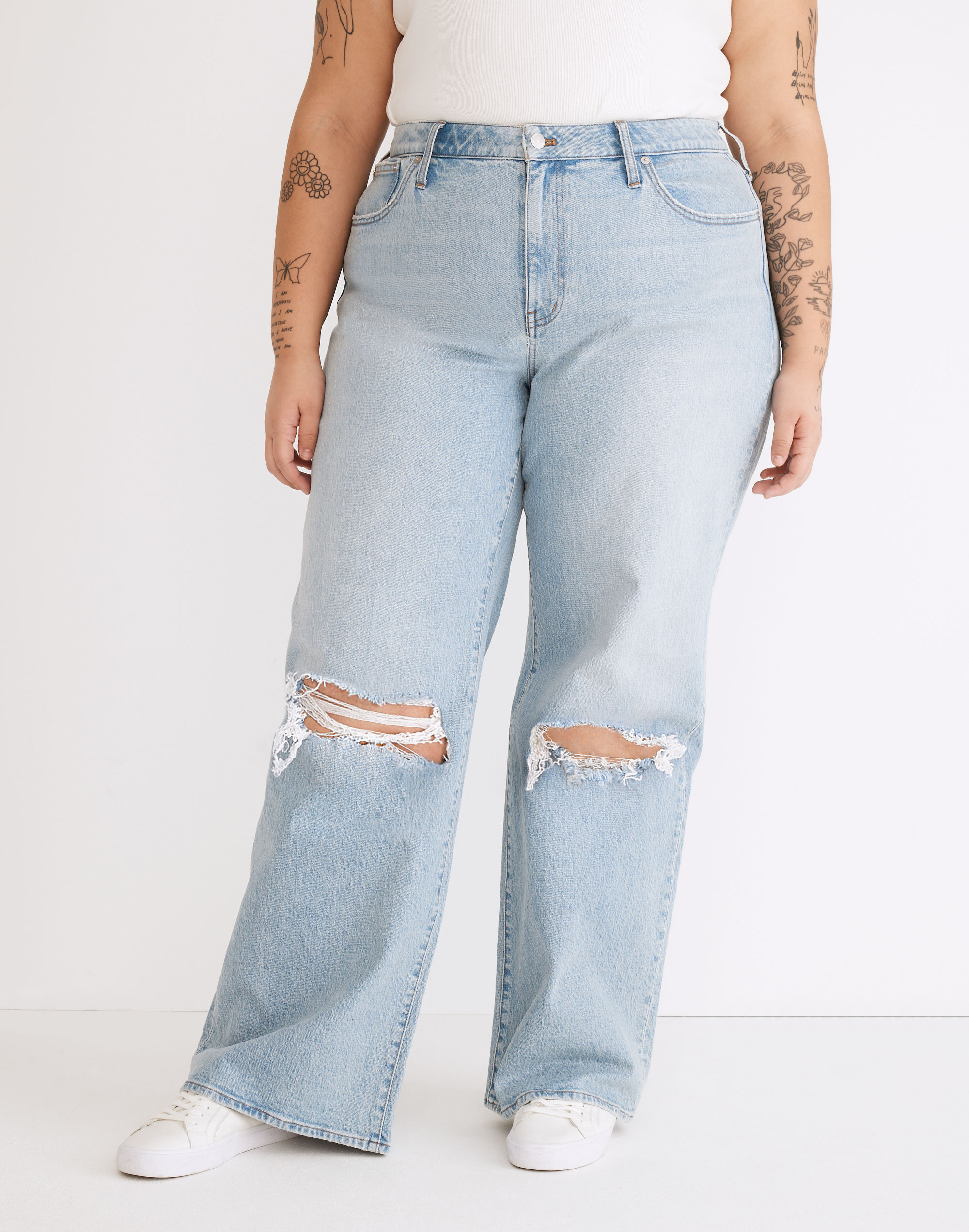 Plus Superwide-Leg Jeans in Blaisdell Wash