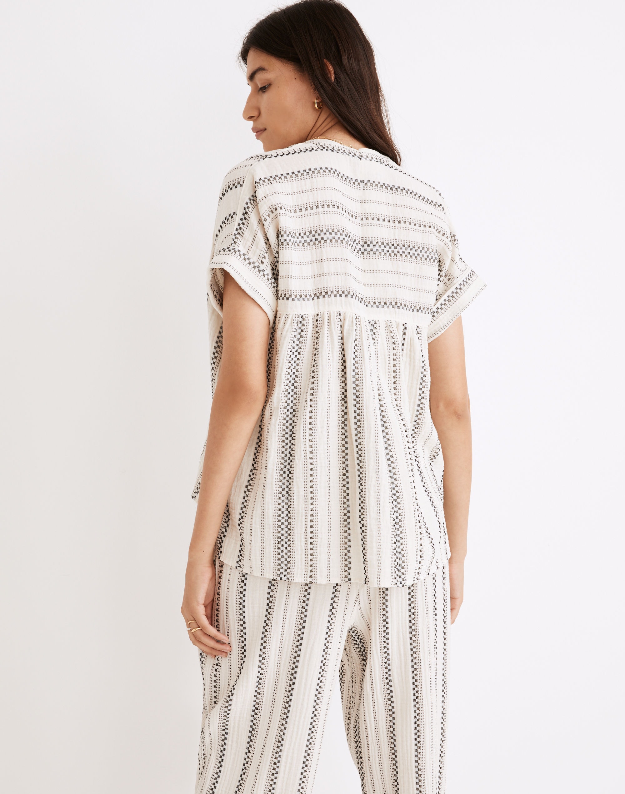Lightspun Lakeline Popover Shirt in Jacquard Stripe | Madewell