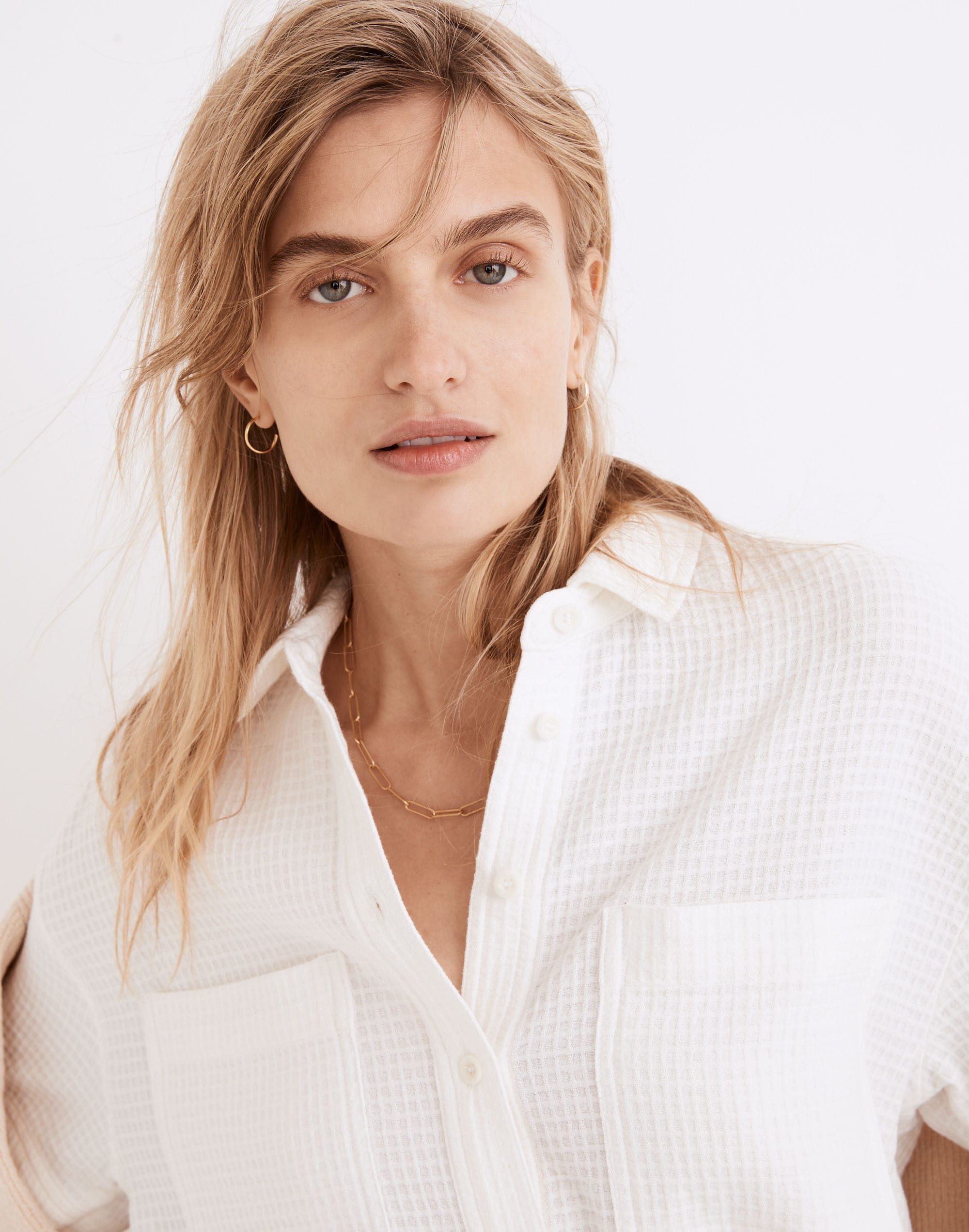 Waffle Short-Sleeve Safari Shirt