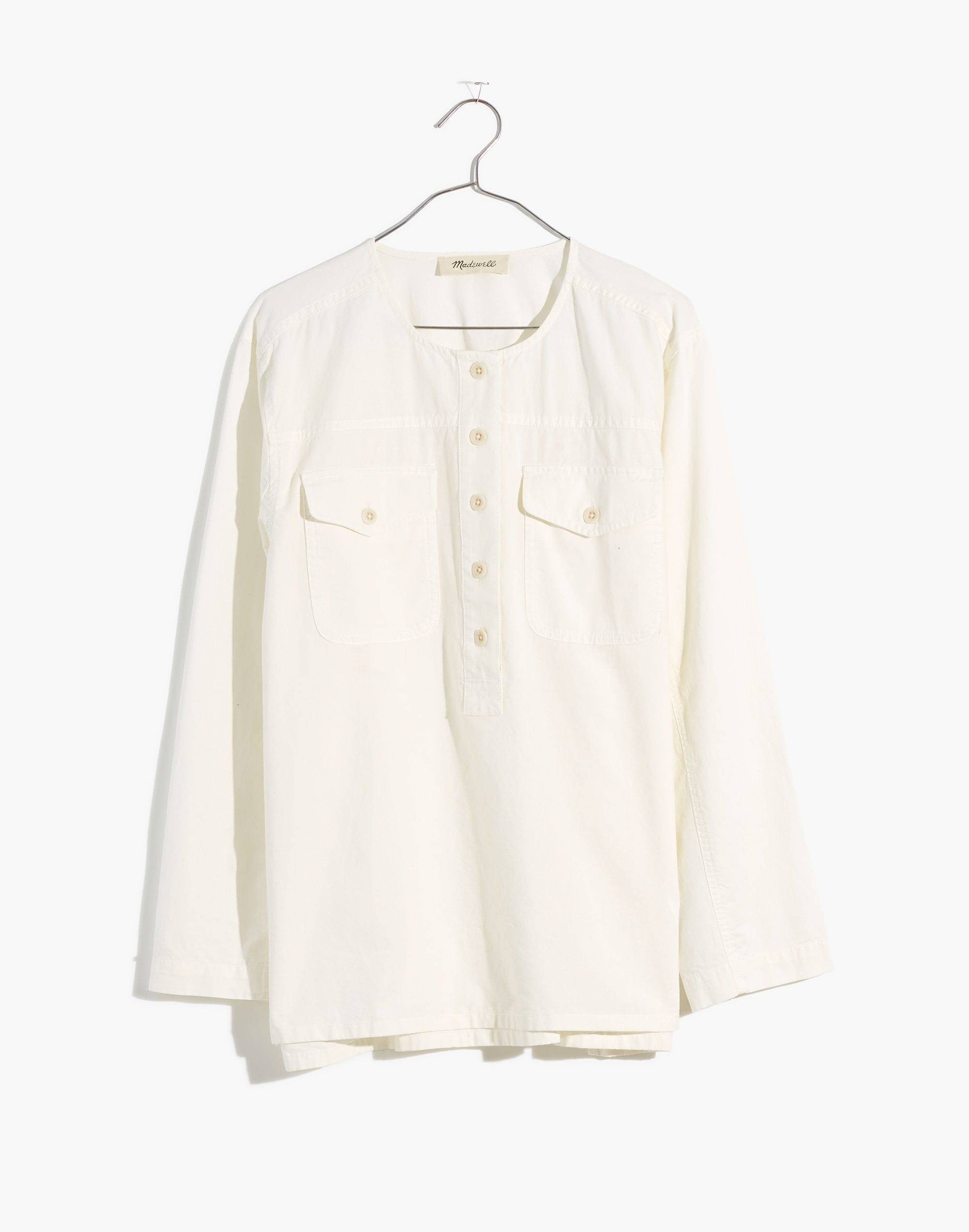 Chambray Flap-Pocket Popover Shirt