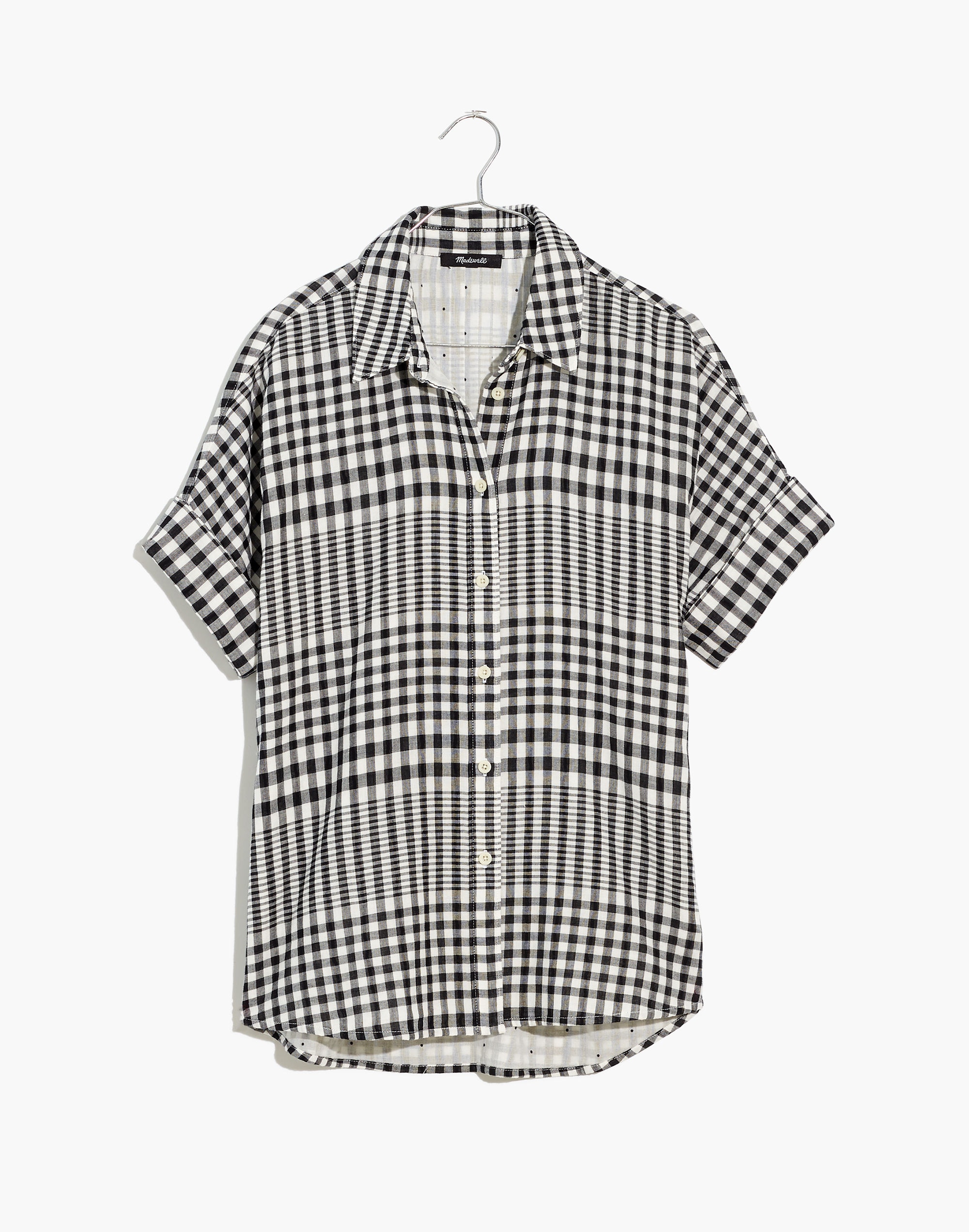 Courier Pintuck-Back Shirt in Double-Faced Plaid