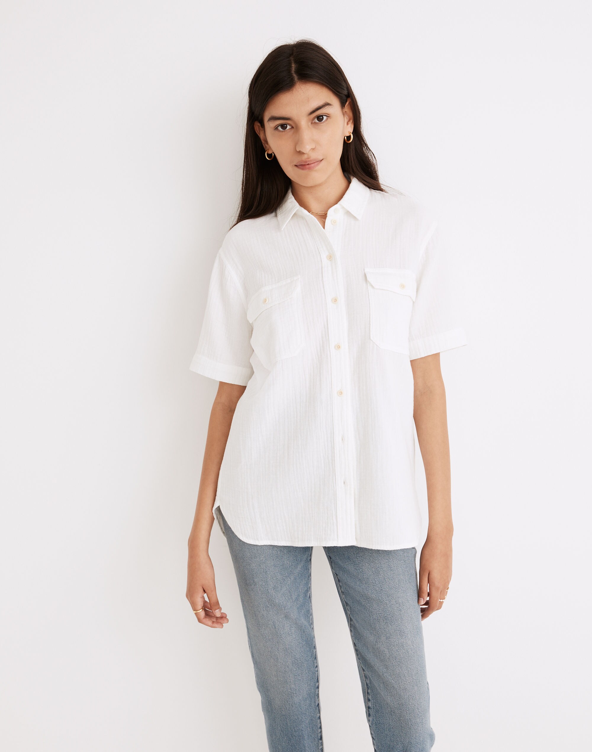 Lightspun Short-Sleeve Flap-Pocket Shirt