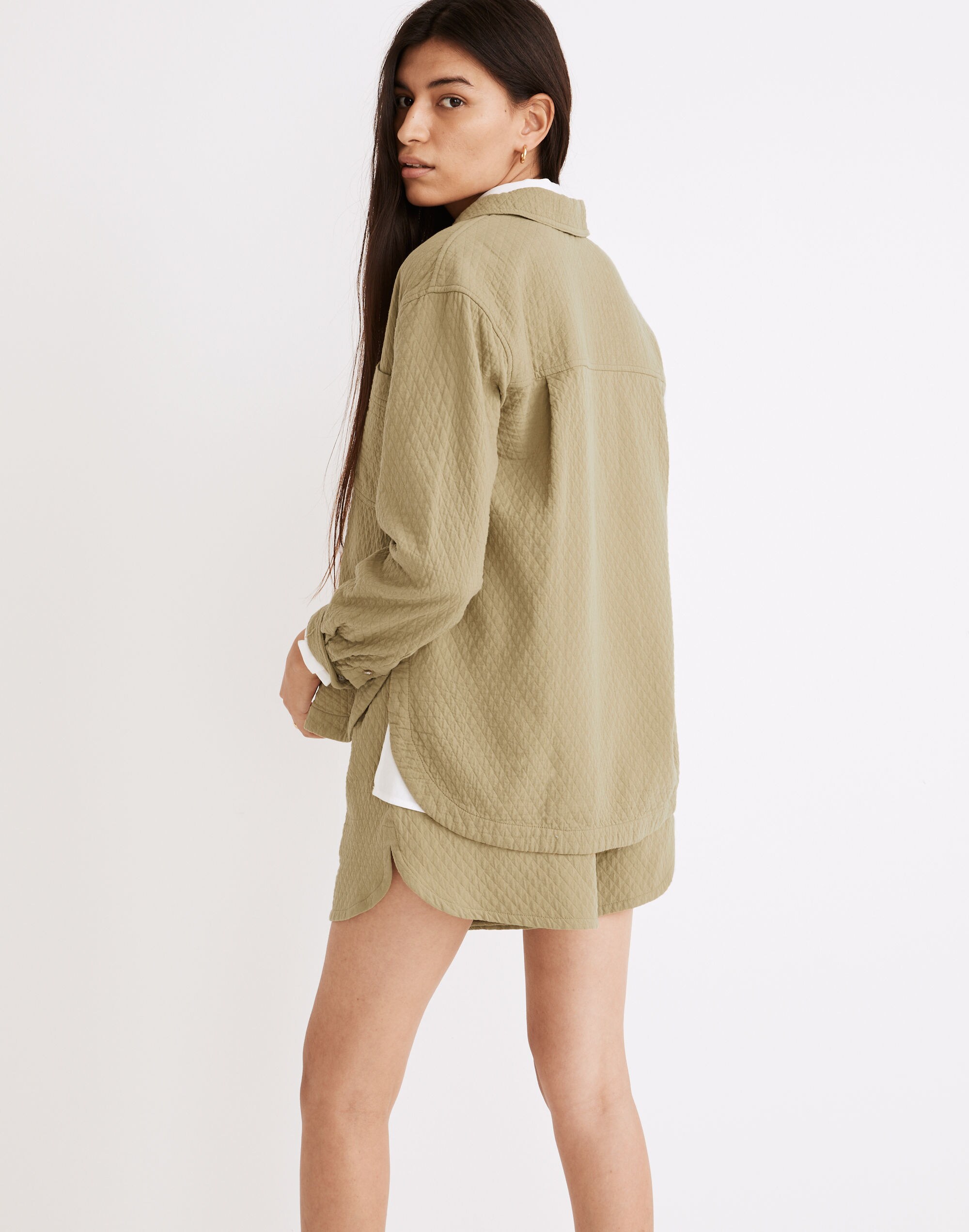 Diamond Jacquard Shirt-Jacket