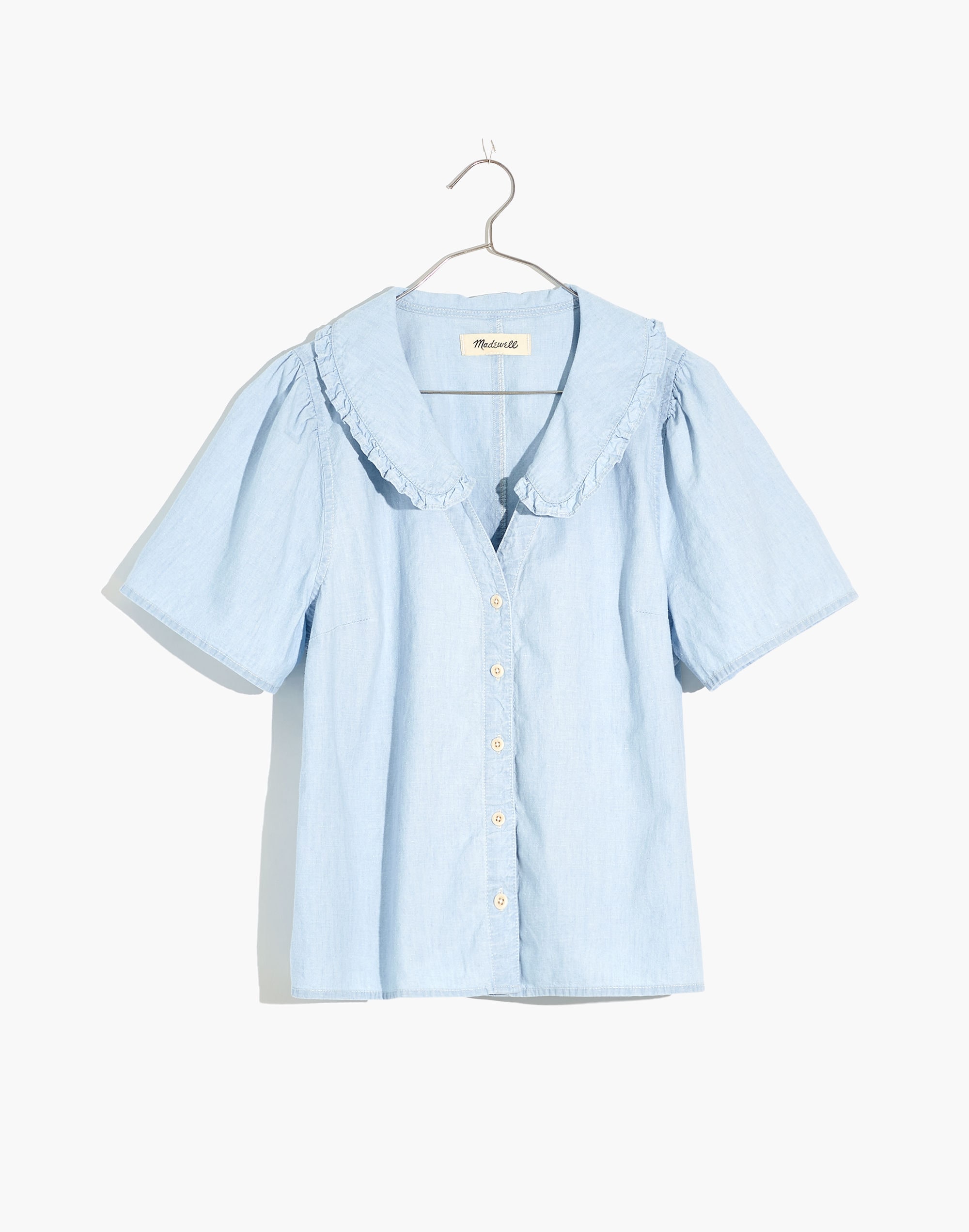 Denim Peter Pan Collar Shirt
