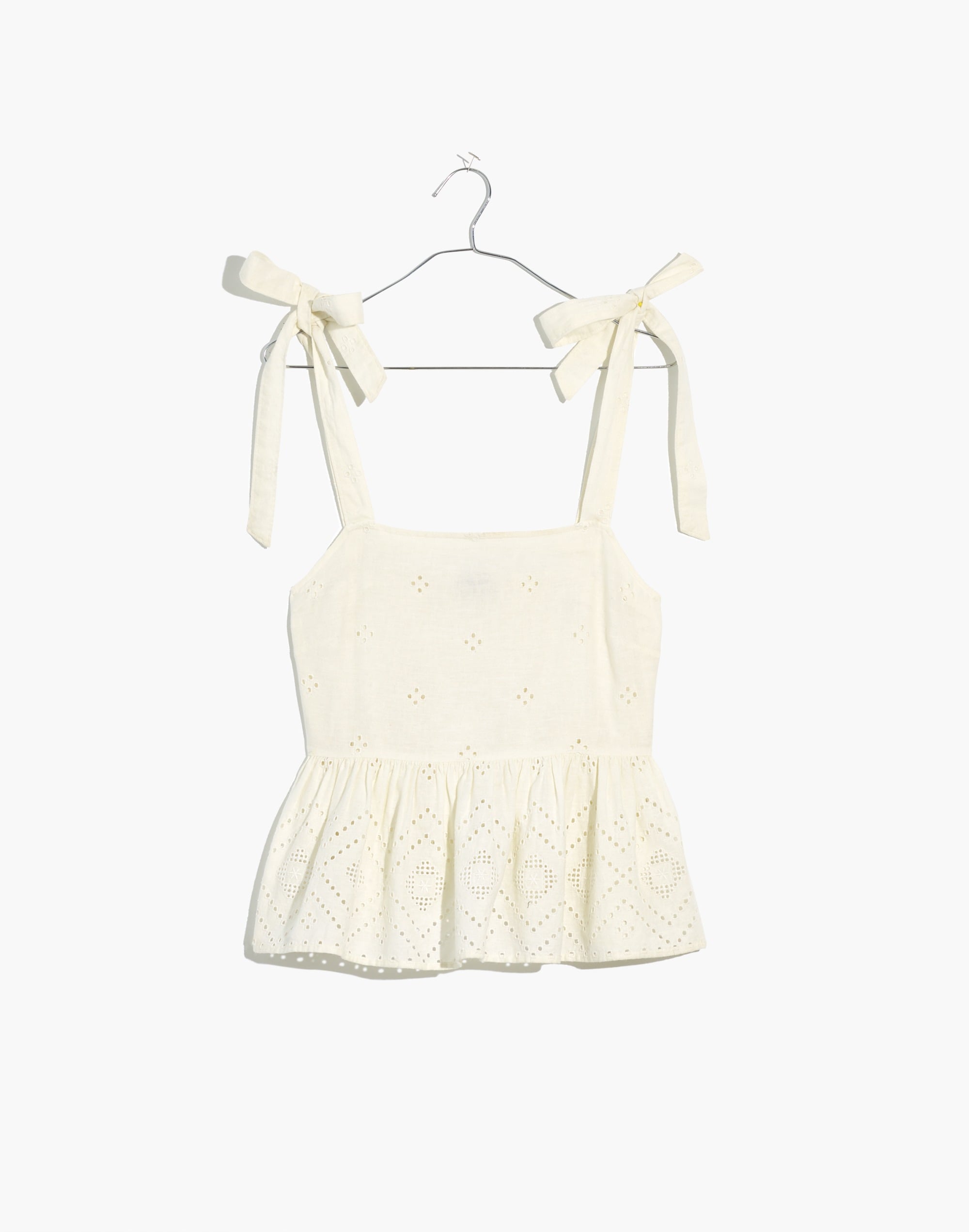 Rosalie Tie-Strap Top in Geo Eyelet