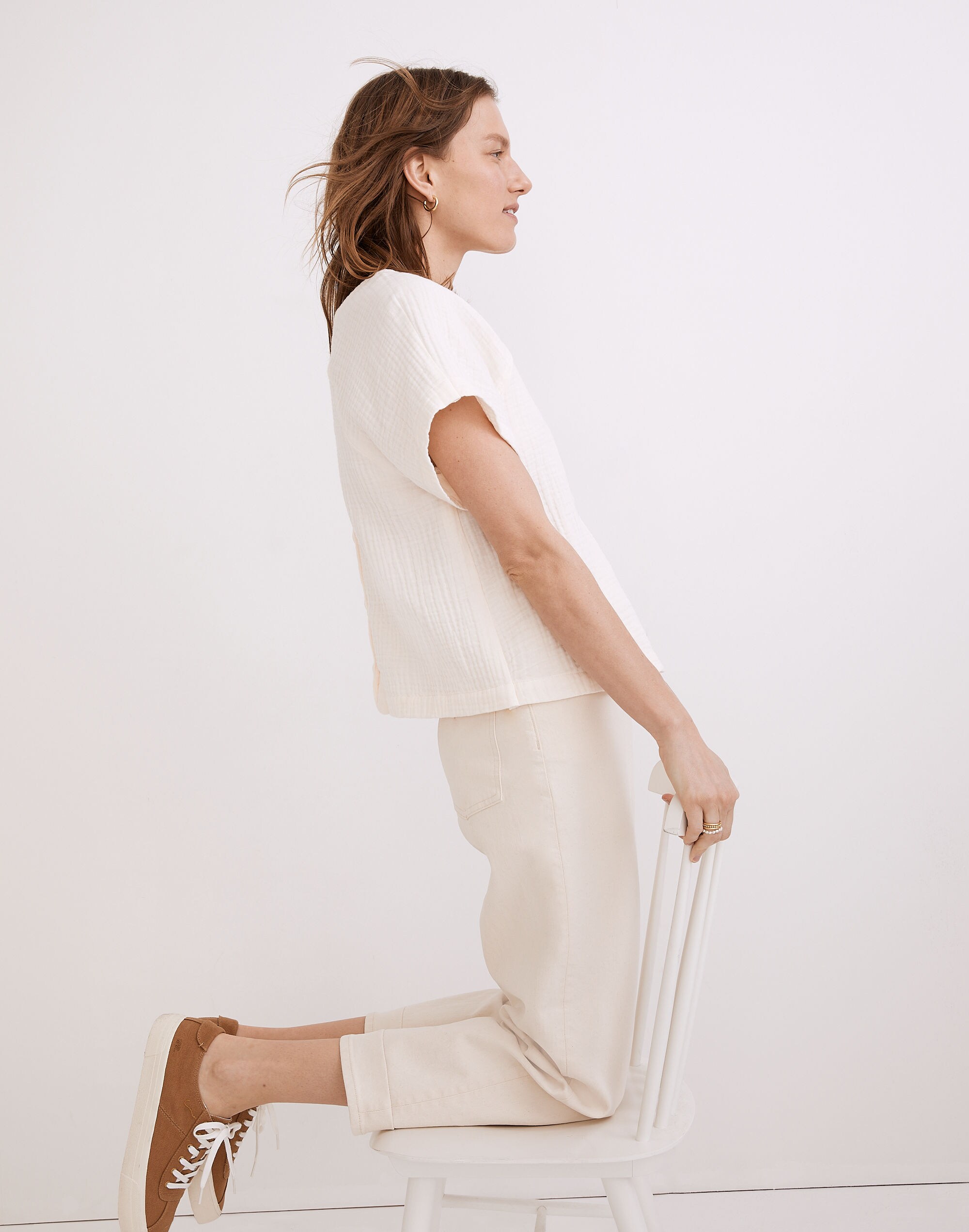 Lightspun Renwood Button-Back Top