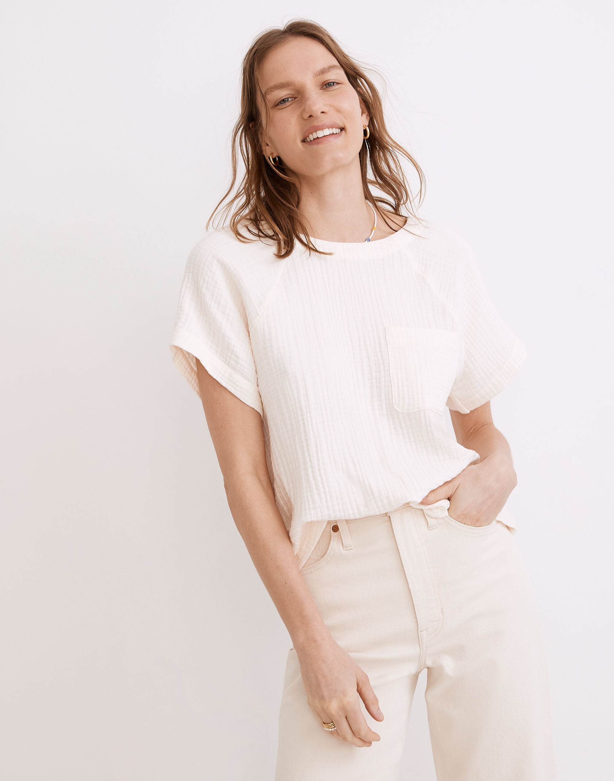 Lightspun Renwood Button-Back Top