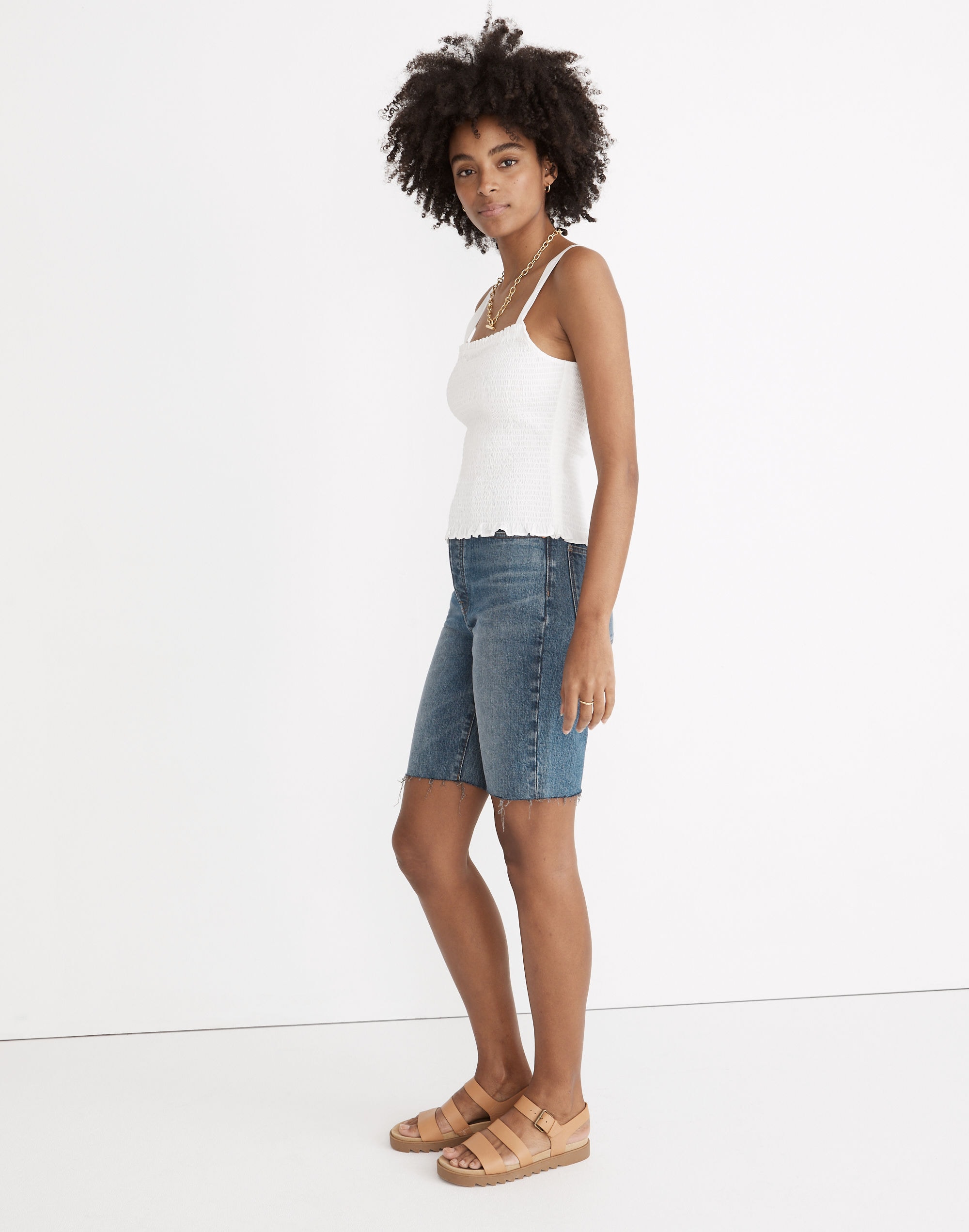 Lucie Smocked Tank Top in null image 2