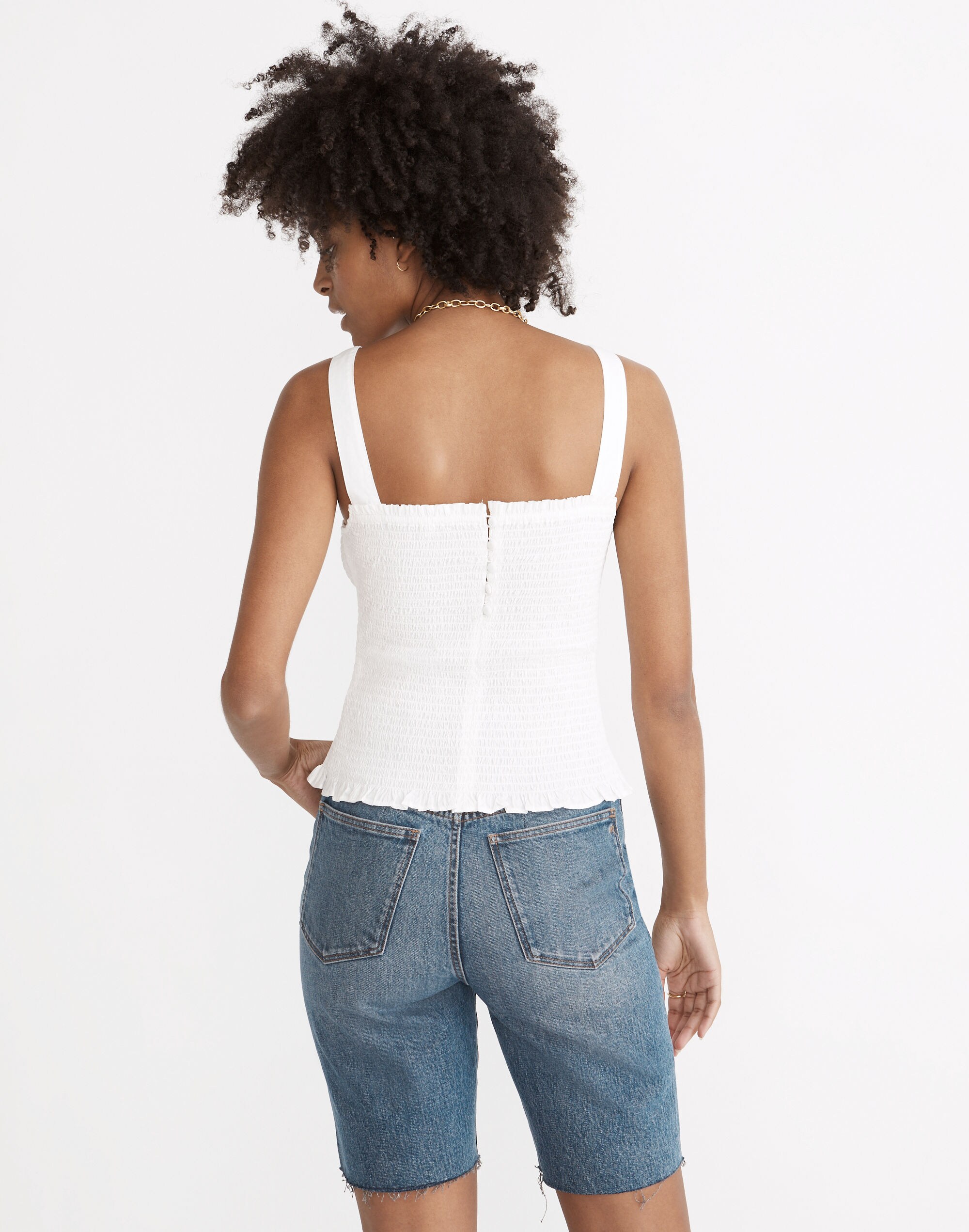 Lucie Smocked Tank Top in null image 3