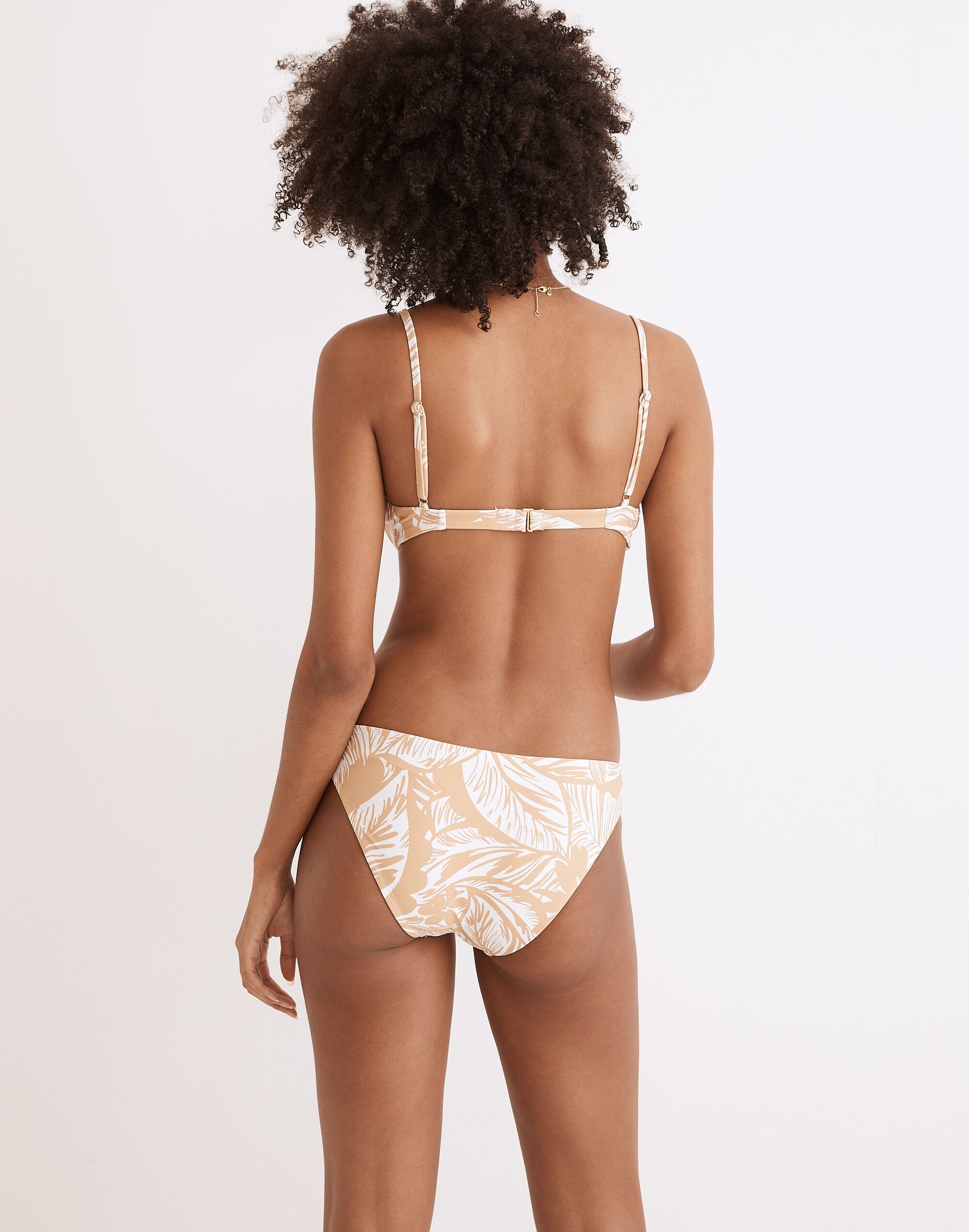 Madewell Second Wave Underwire Bikini Top in Palm Leaves in null image 3