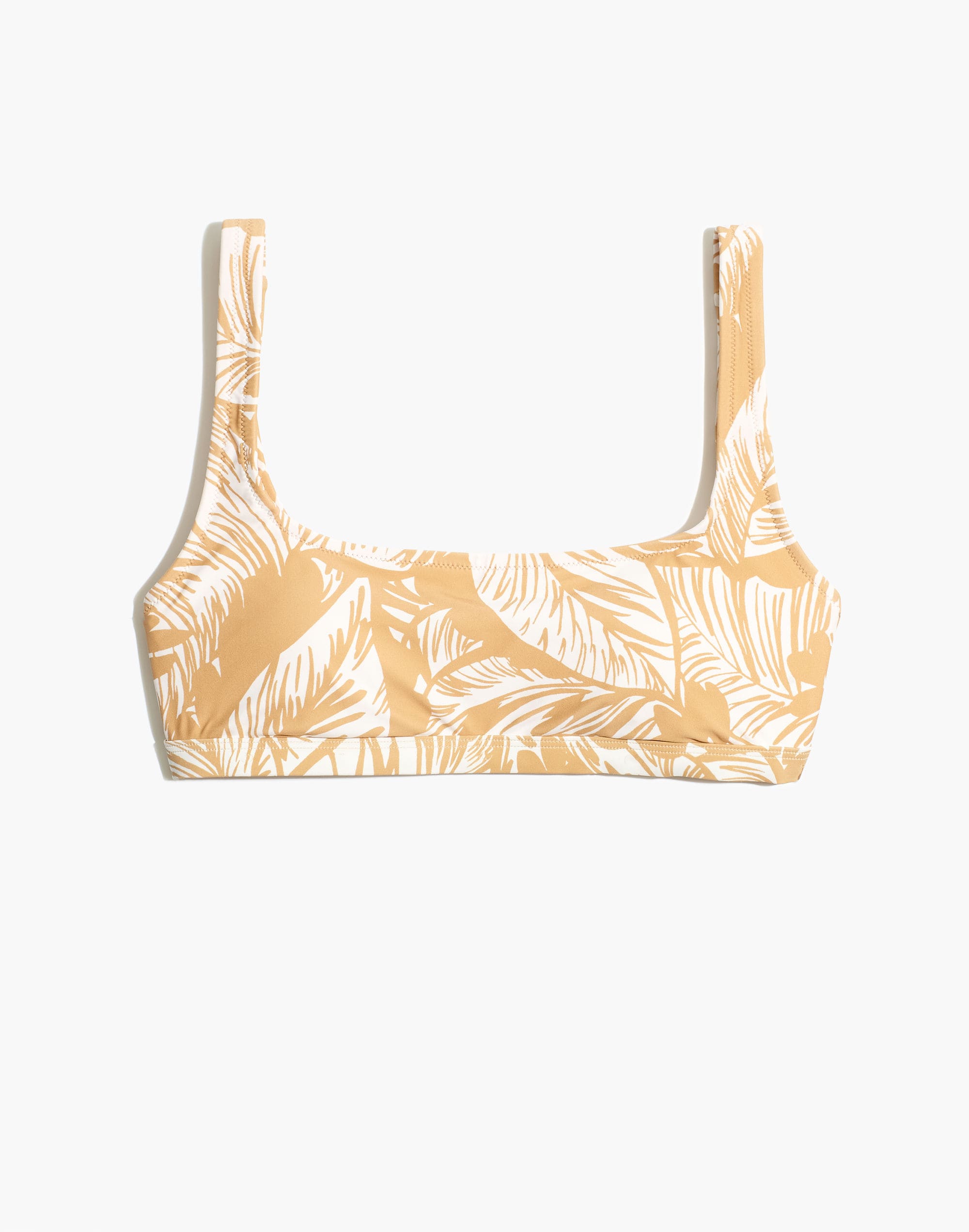 Madewell Second Wave Balconette Bikini Top in Palm Leaves