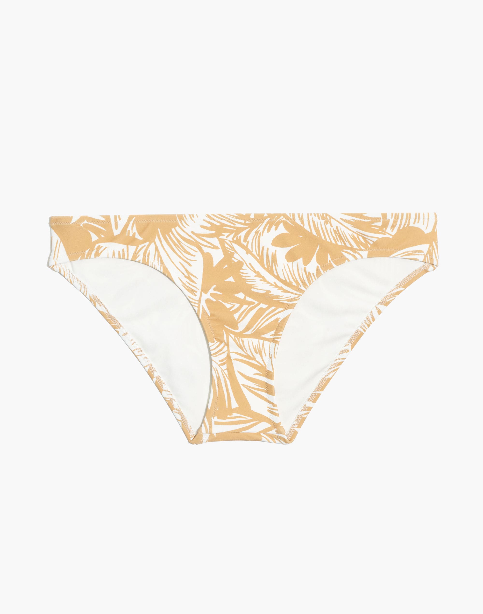 Madewell Second Wave Classic Bikini Bottom in Palm Leaves