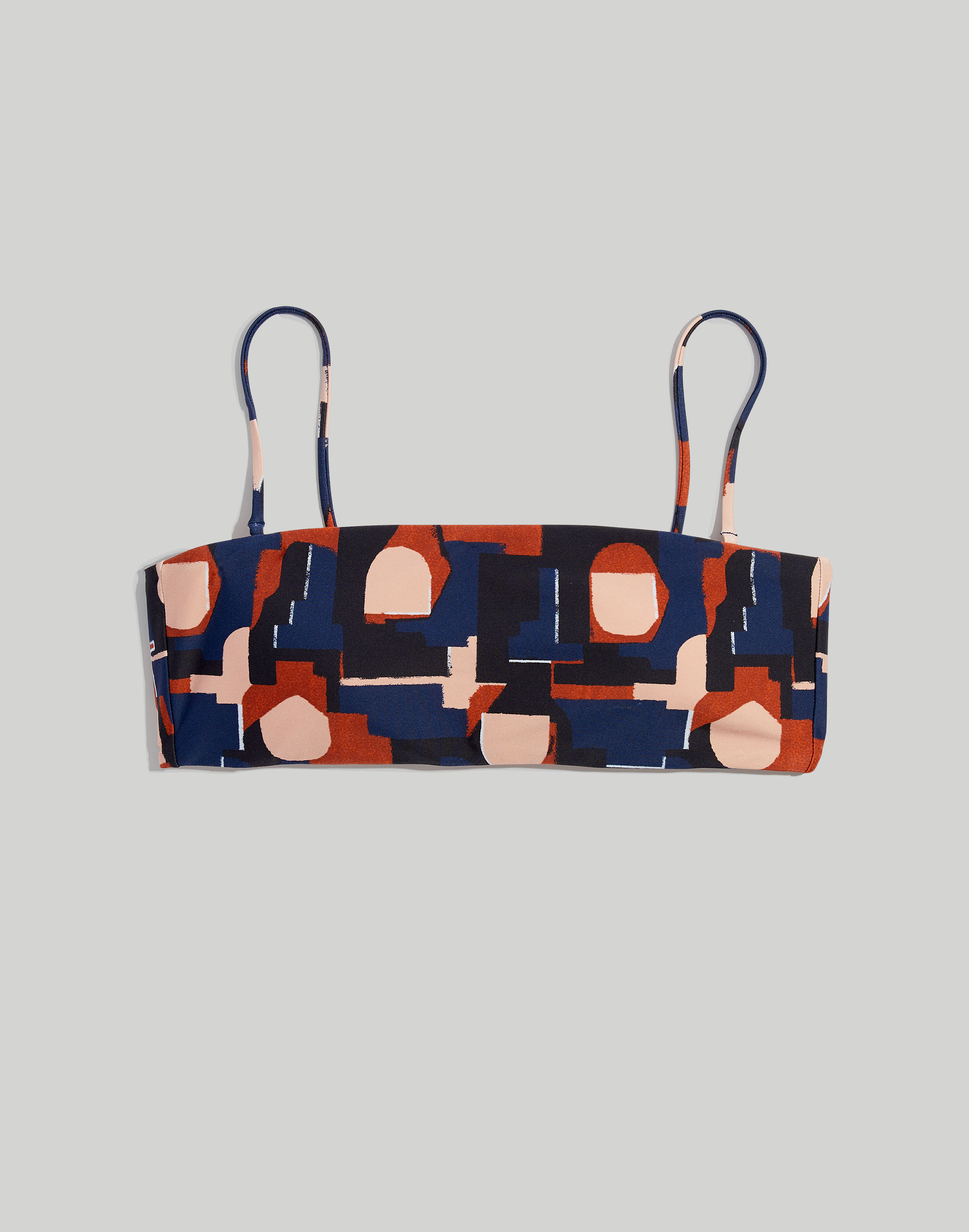 Madewell Second Wave Spaghetti-Strap Bandeau Bikini Top in Color Collage
