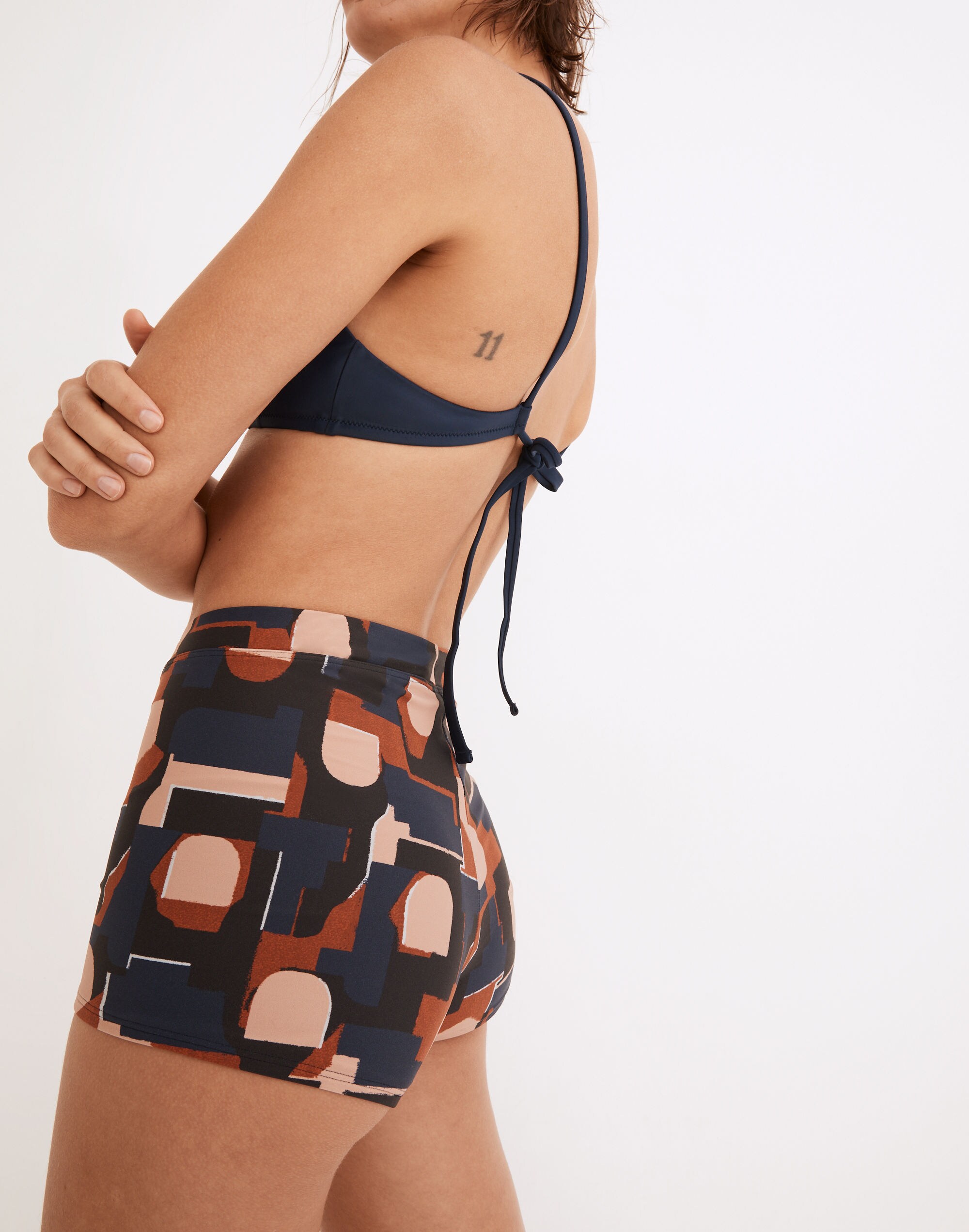 Madewell Second Wave Bikini Shorts Bottom in Color Collage