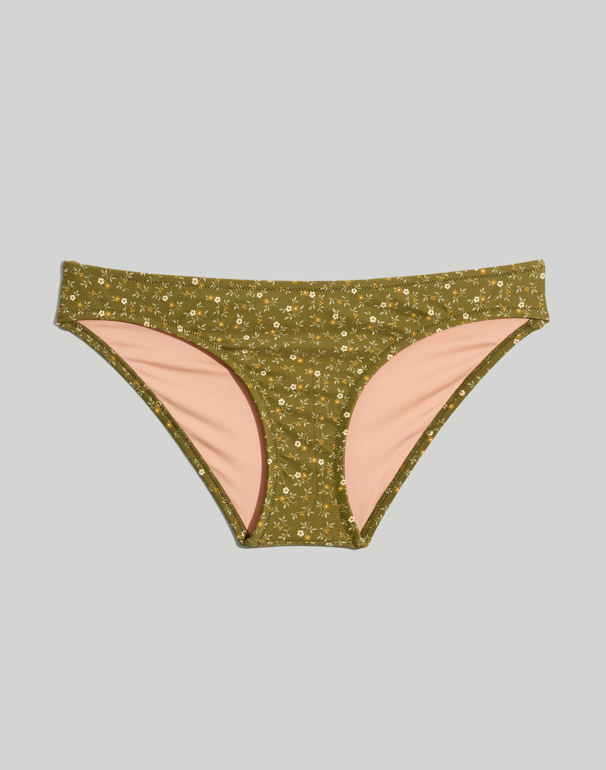 Madewell Second Wave Classic Bikini Bottom in Campden Daisies