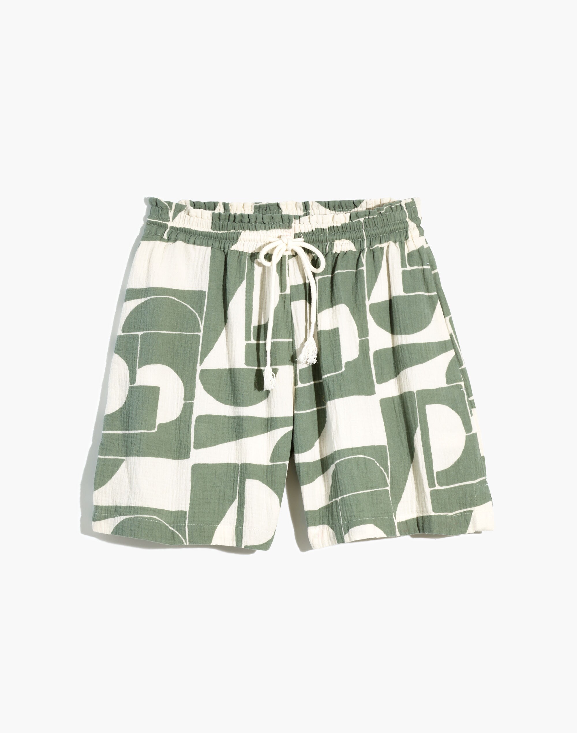 Lightestspun Pull-On Cover-Up Shorts in Mod Shapes