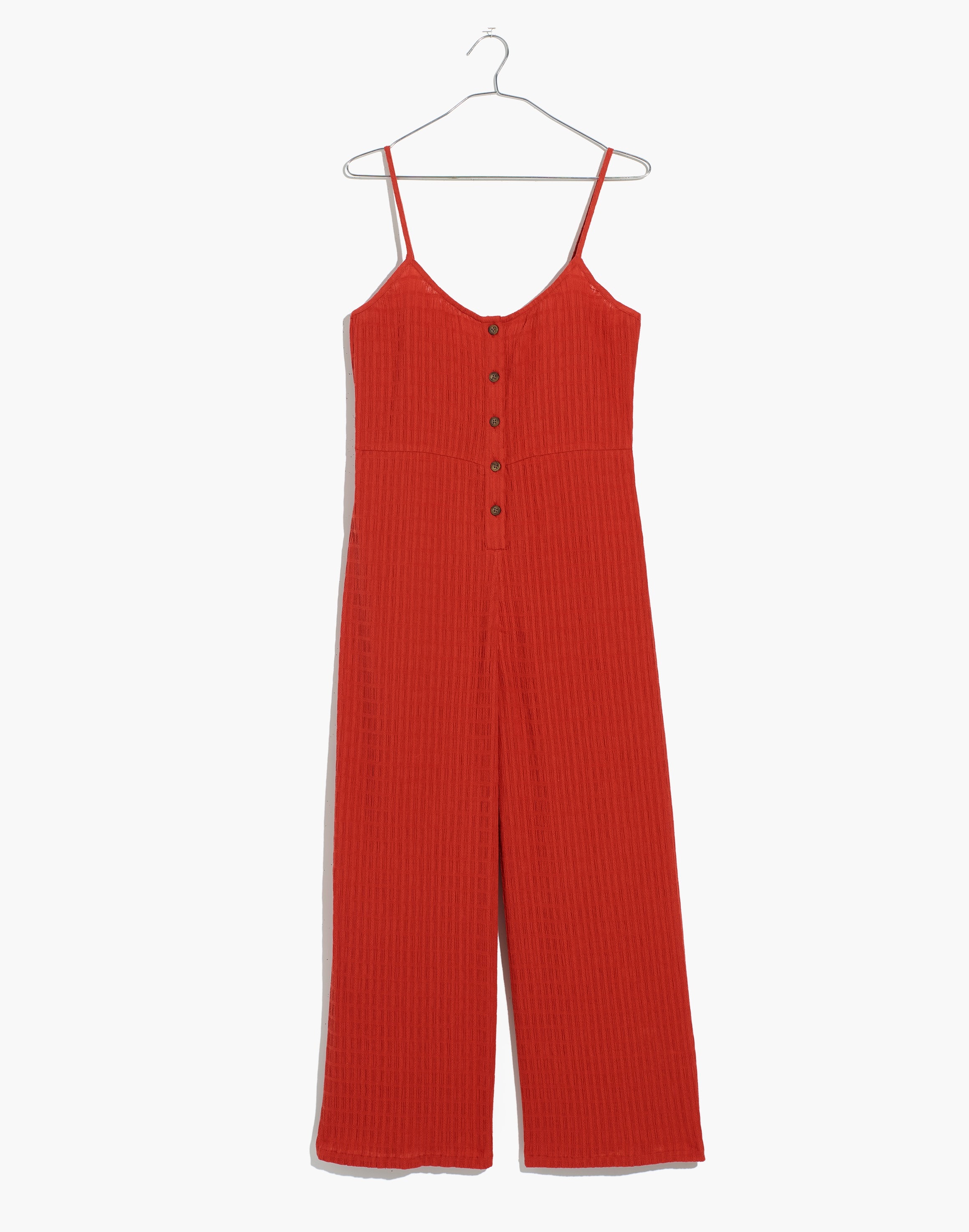 Textured Cover-Up Jumpsuit