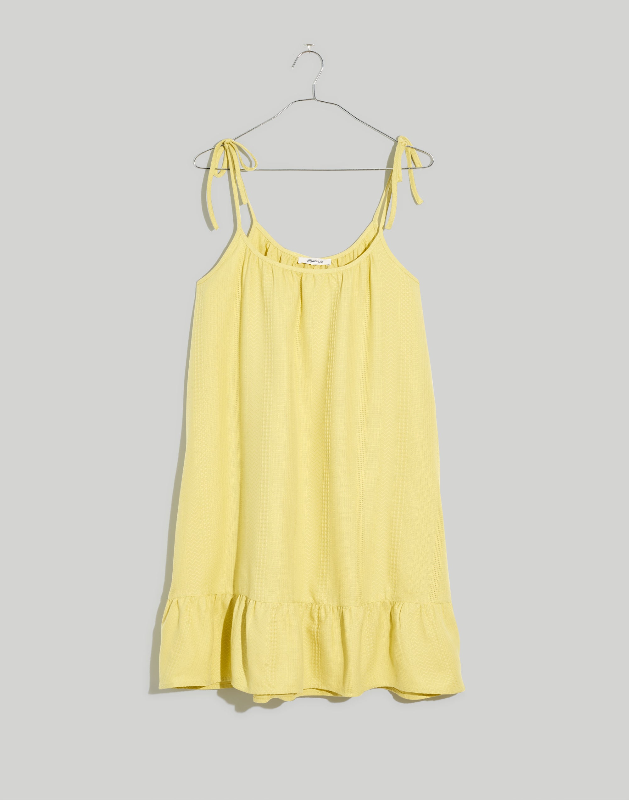 Lightestspun Tie-Strap Ruffle-Hem Cover-Up Dress