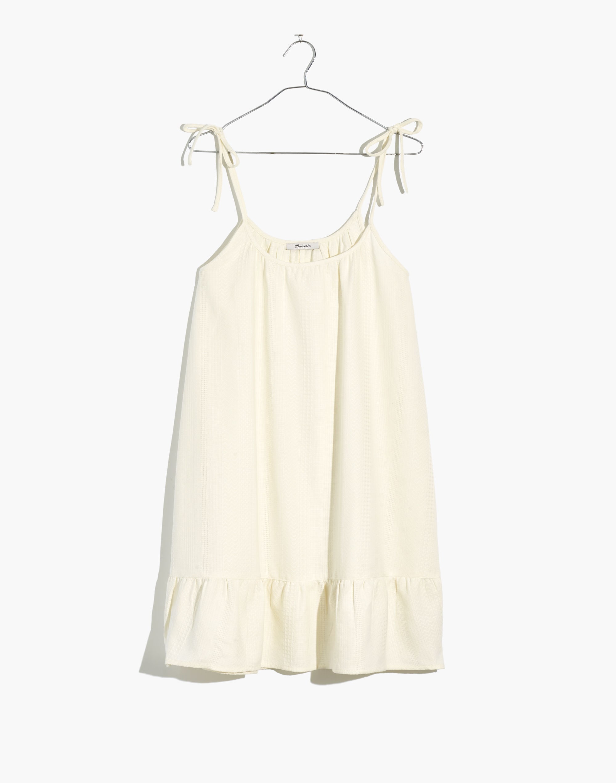 Lightestspun Tie-Strap Ruffle-Hem Cover-Up Dress