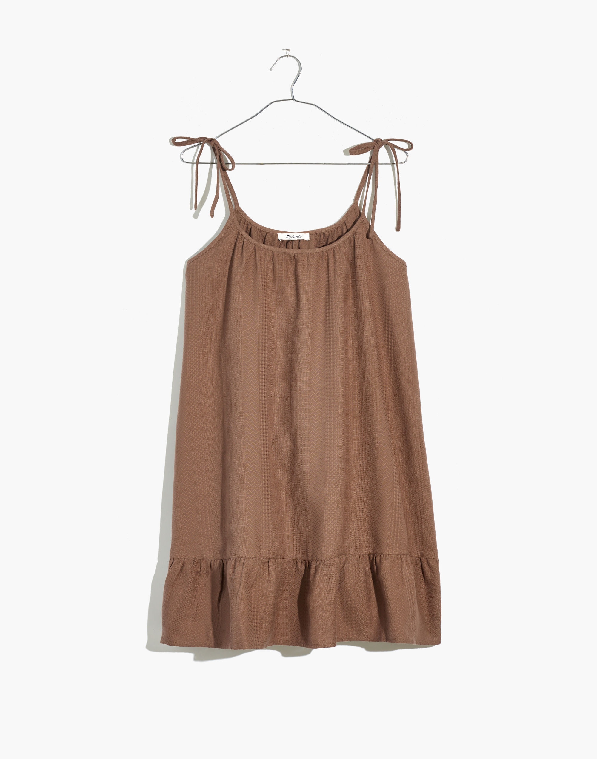 Lightestspun Tie-Strap Ruffle-Hem Cover-Up Dress