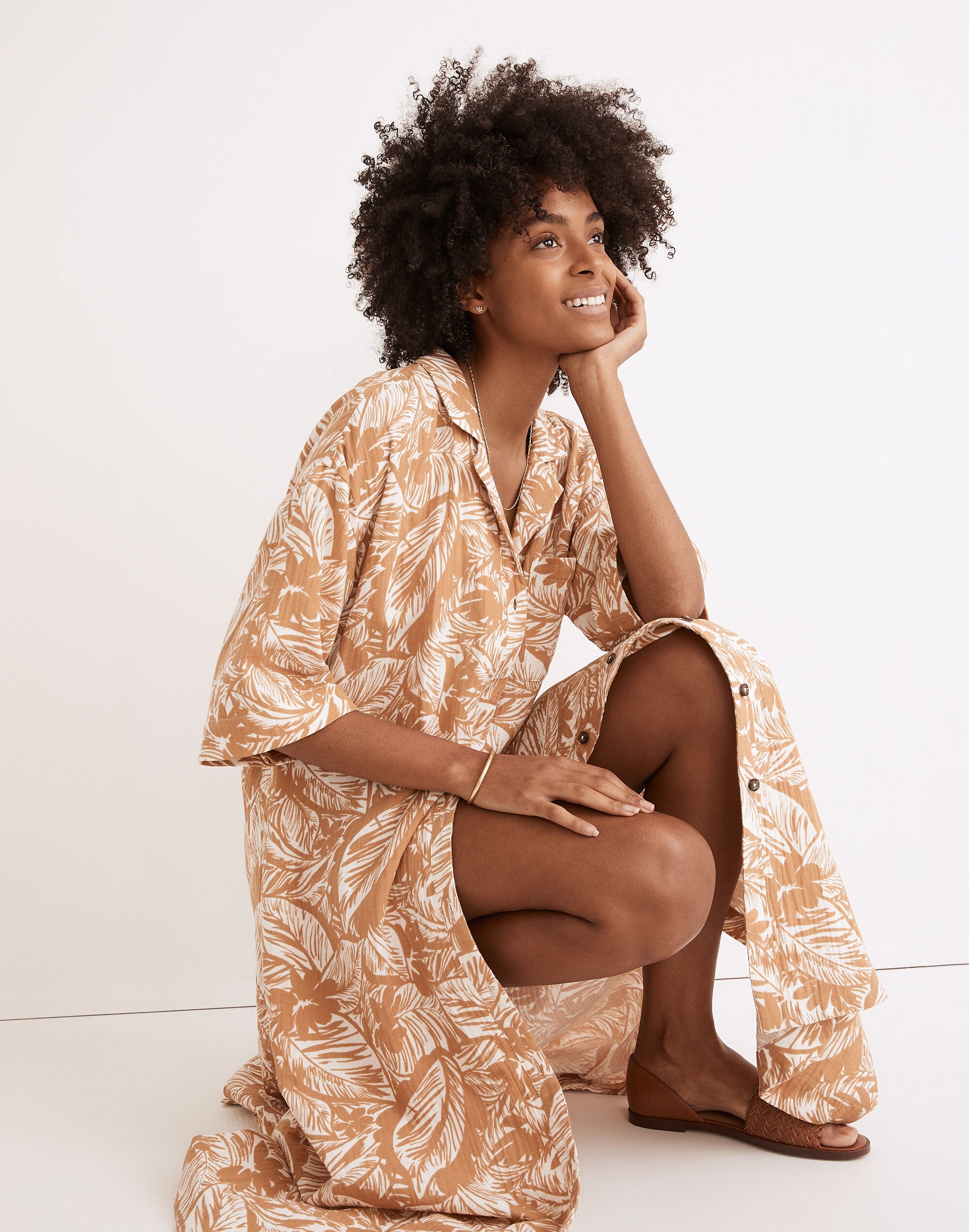 Lightestspun Cover-Up Maxi Shirtdress