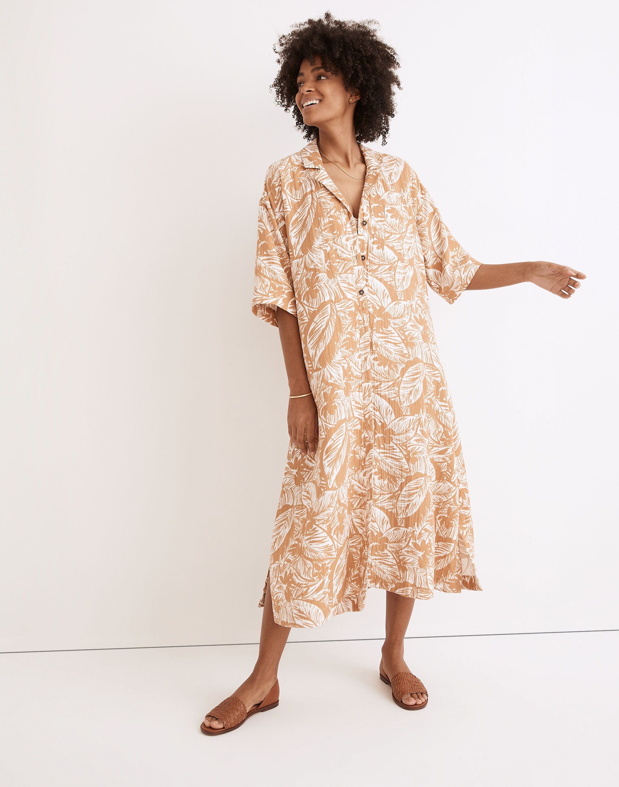 Lightestspun Cover-Up Maxi Shirtdress