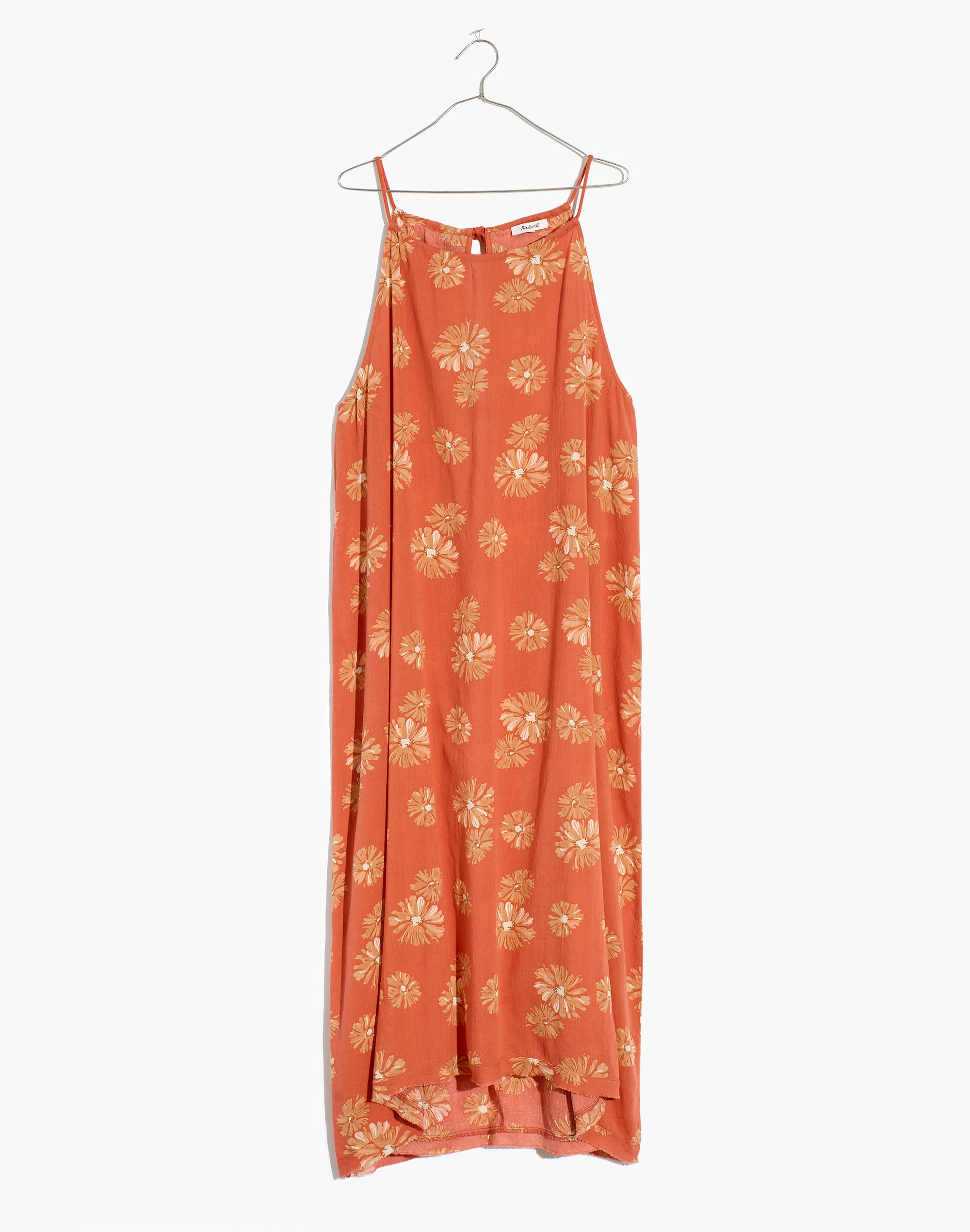 High-Neck Cover-Up Maxi Dress in Moody Blooms