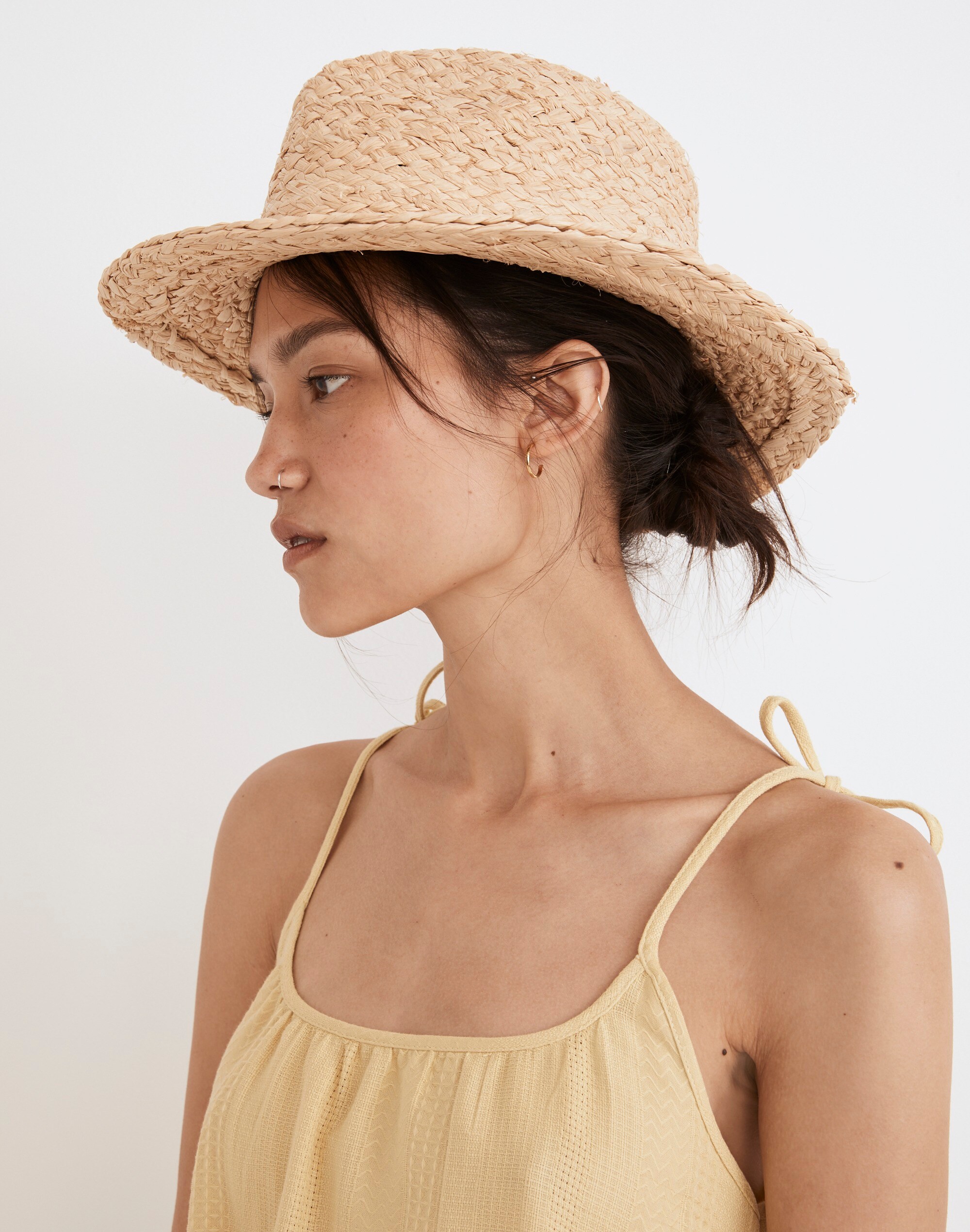 Lightestspun Tie-Strap Ruffle-Hem Cover-Up Dress in Color Collage