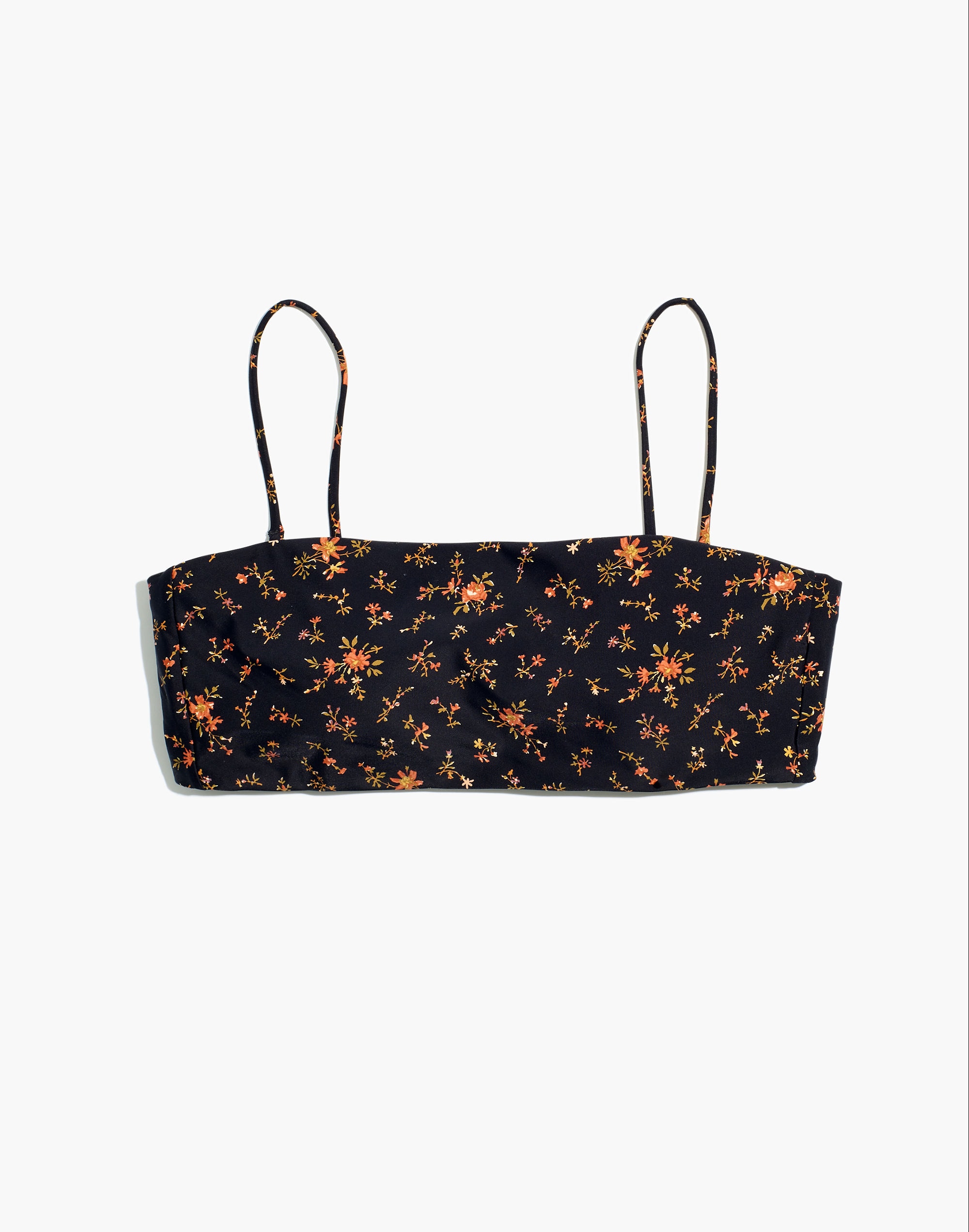 Madewell Second Wave Spaghetti-Strap Bandeau Bikini Top in Fresh Sprigs