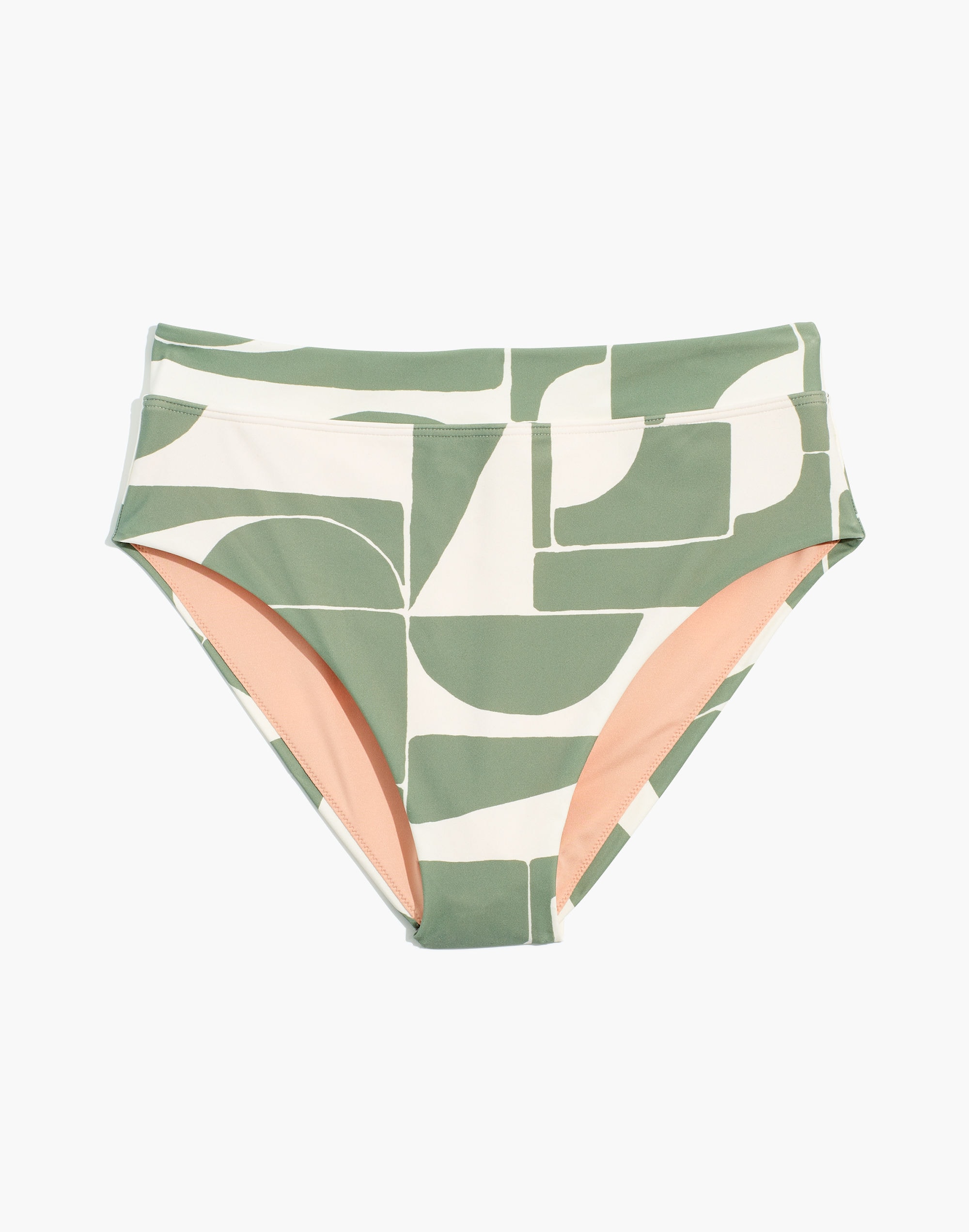 Madewell Second Wave High-Cut Bikini Bottom in Mod Shapes