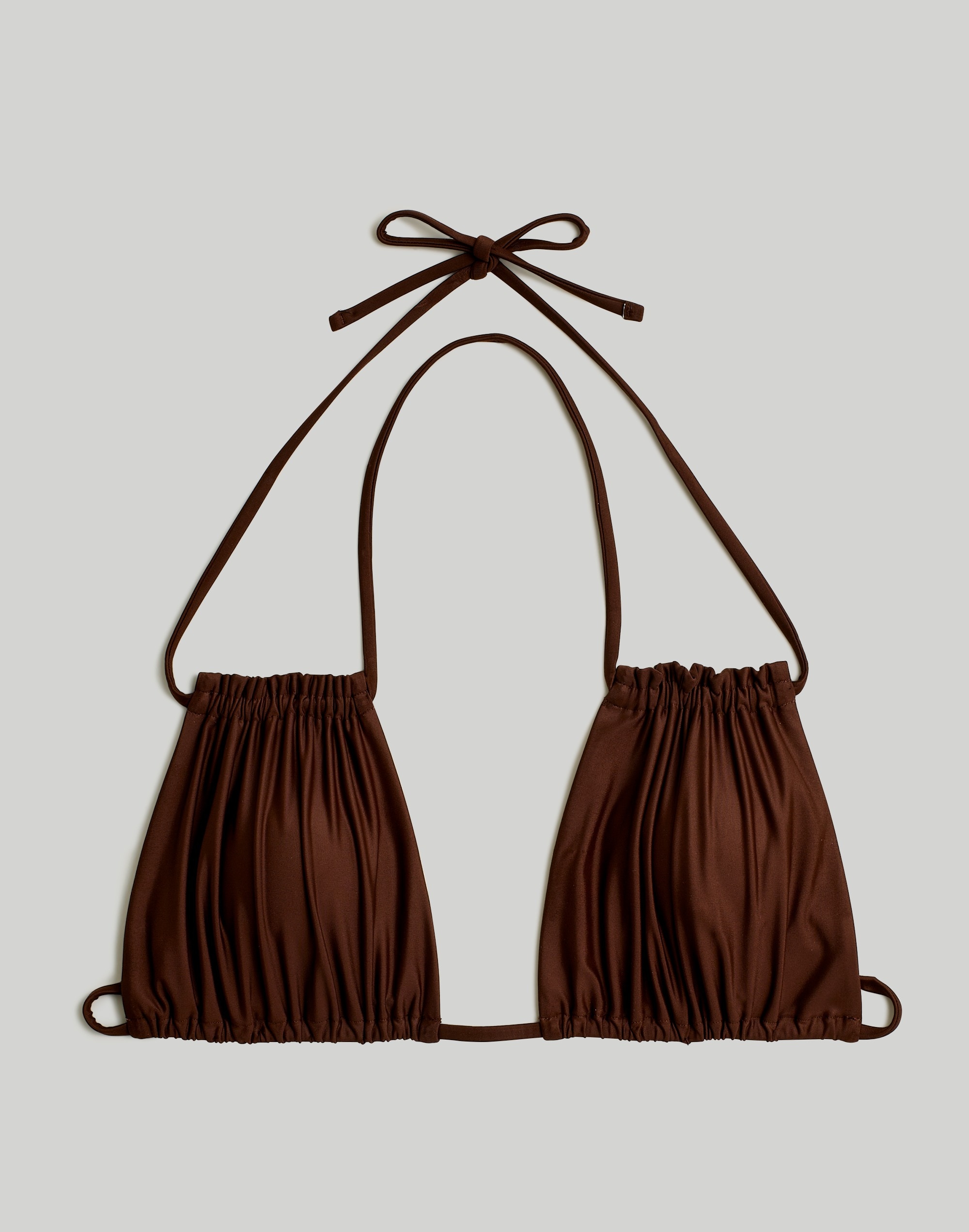 Madewell Second Wave Ruched String Bikini Top