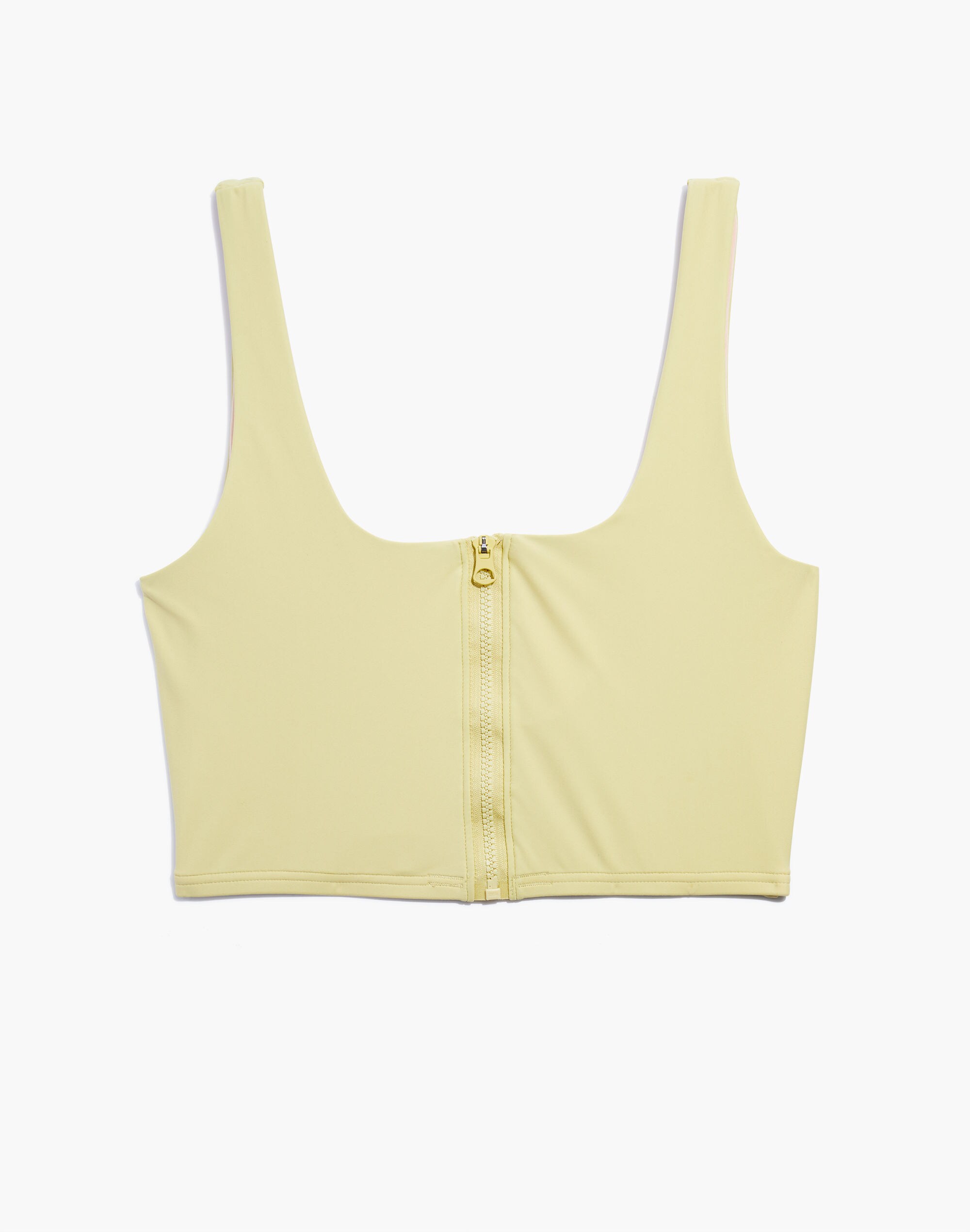 Madewell Second Wave Zip-Up Longline Bikini Top