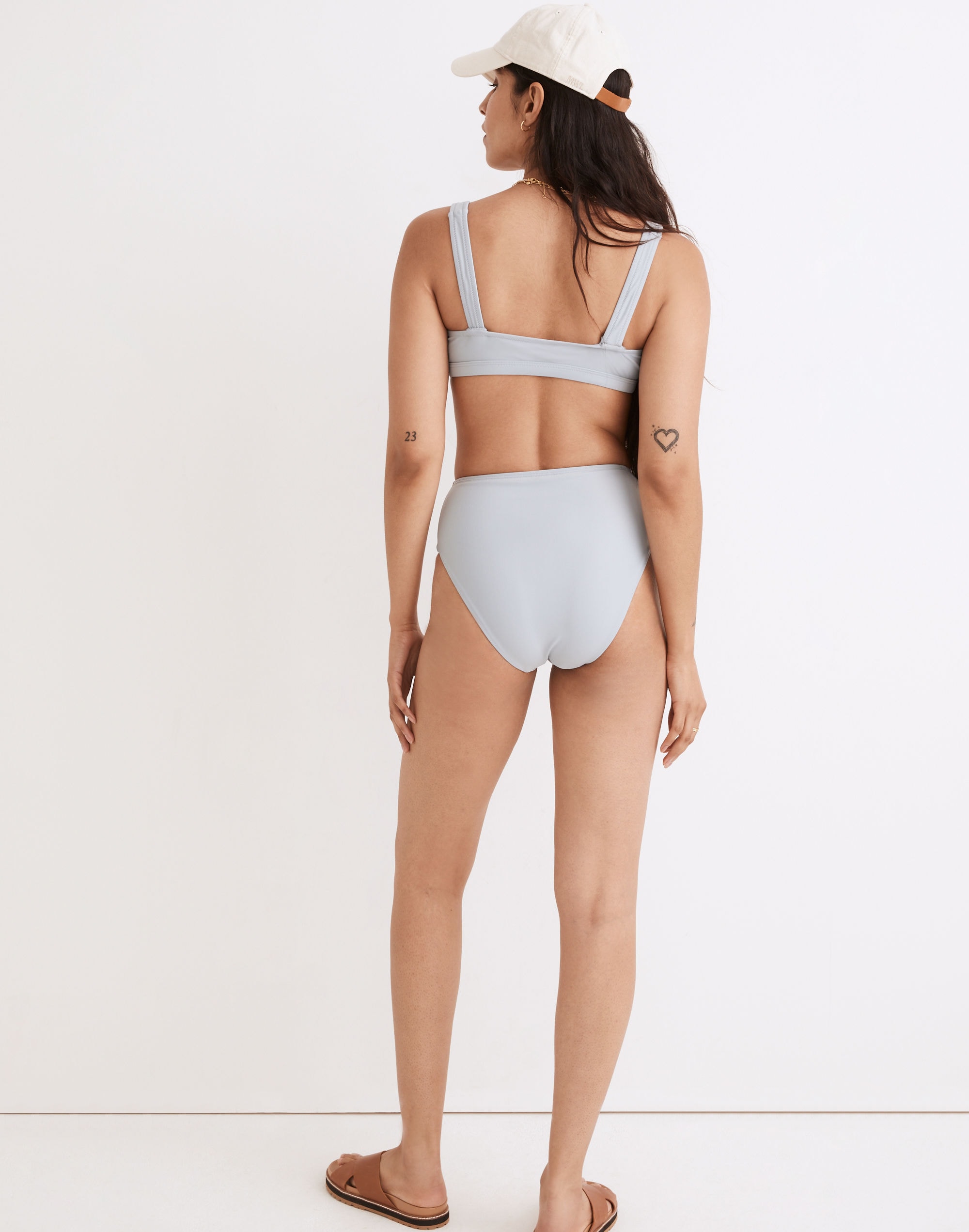 Madewell Second Wave Zip High-Cut Bikini Bottom