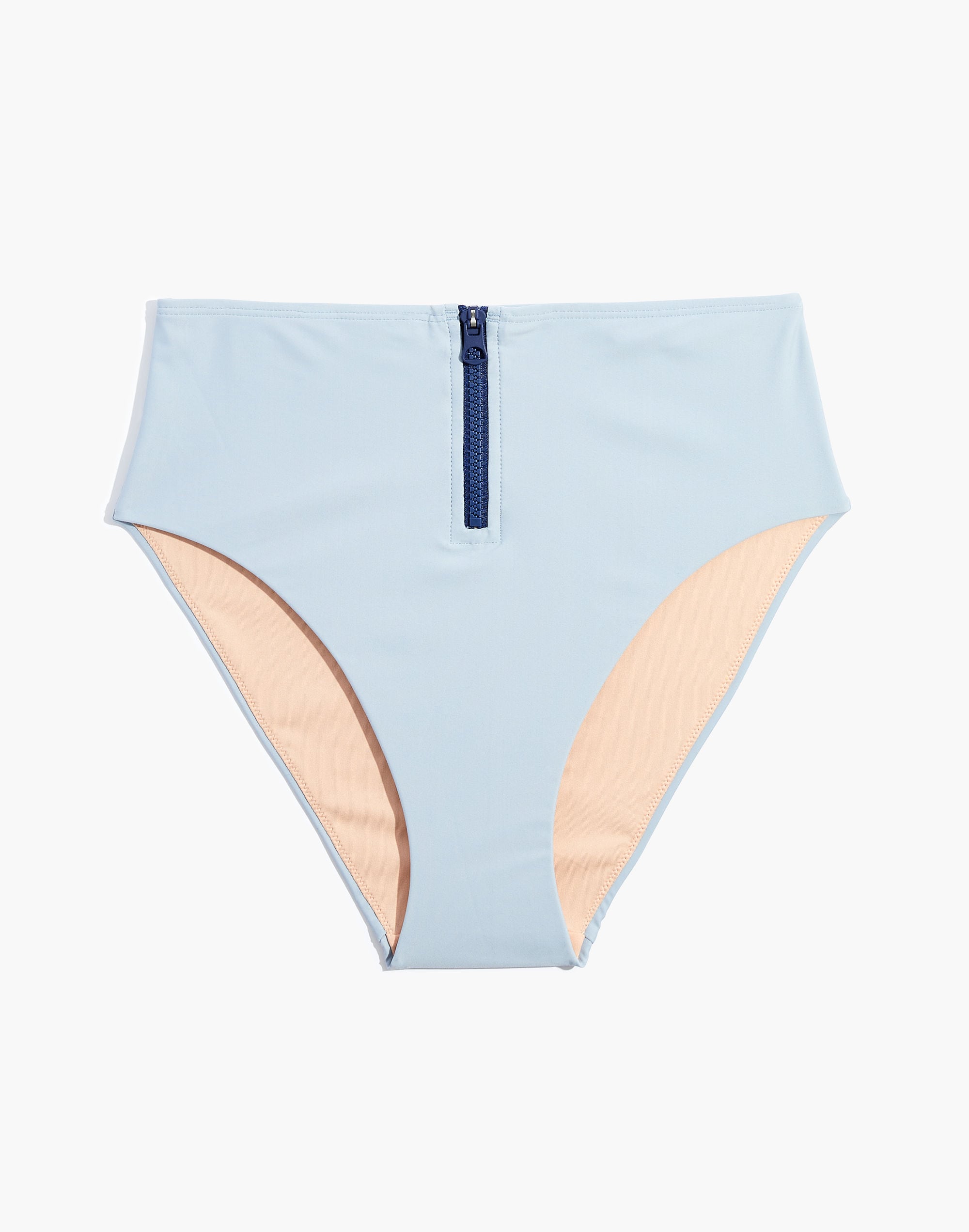 Madewell Second Wave Zip High-Cut Bikini Bottom