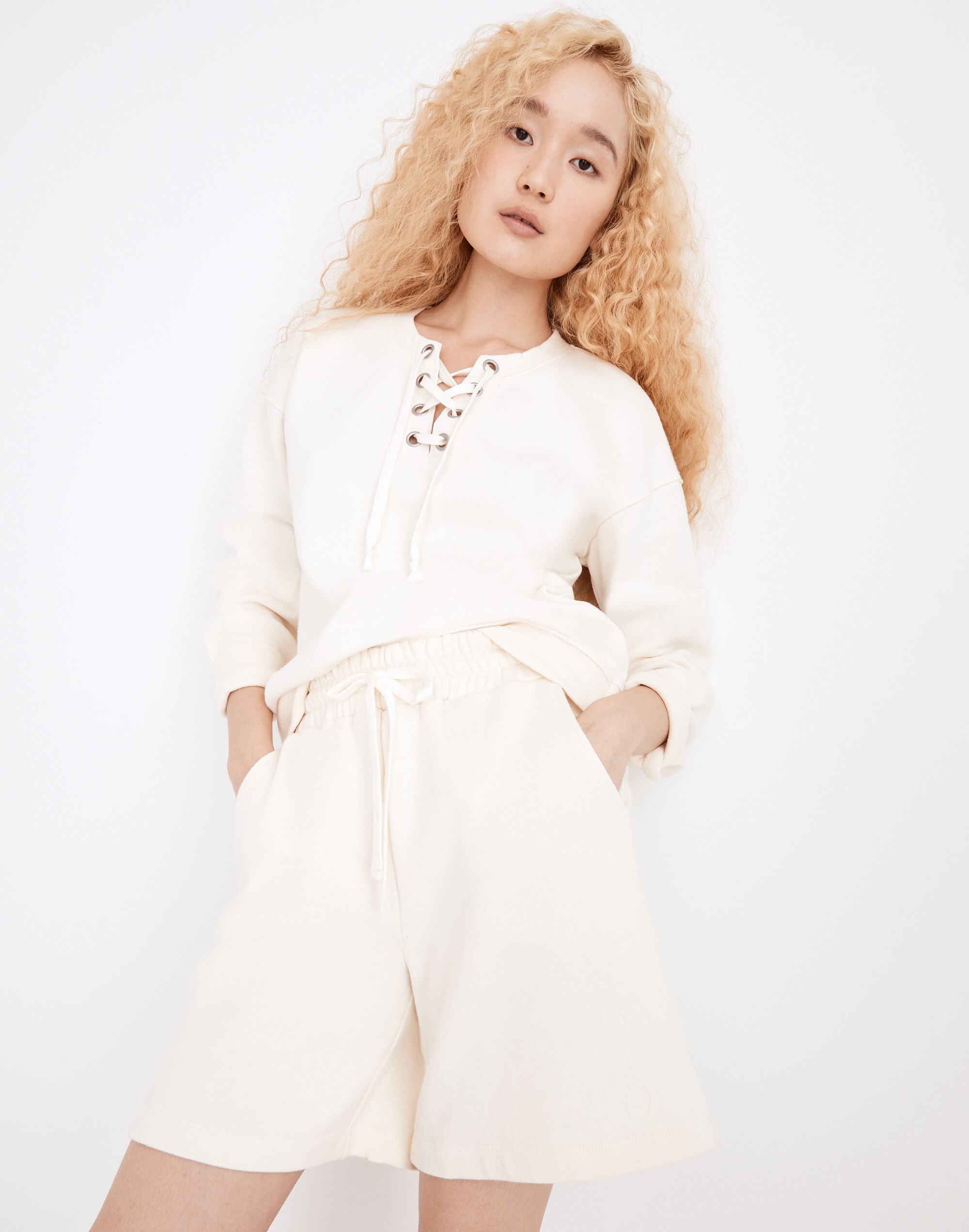 Cotton-Hemp Pull-On Sweatshorts