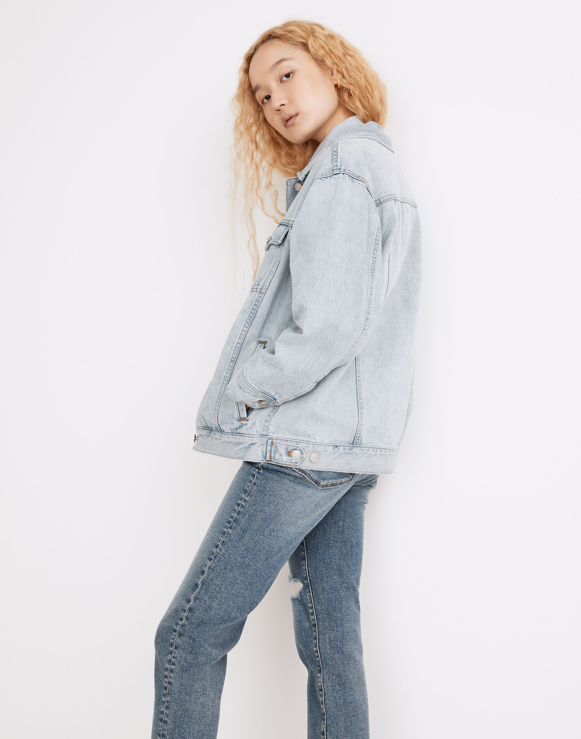 The Oversized Trucker Jean Jacket in Fitzgerald Wash